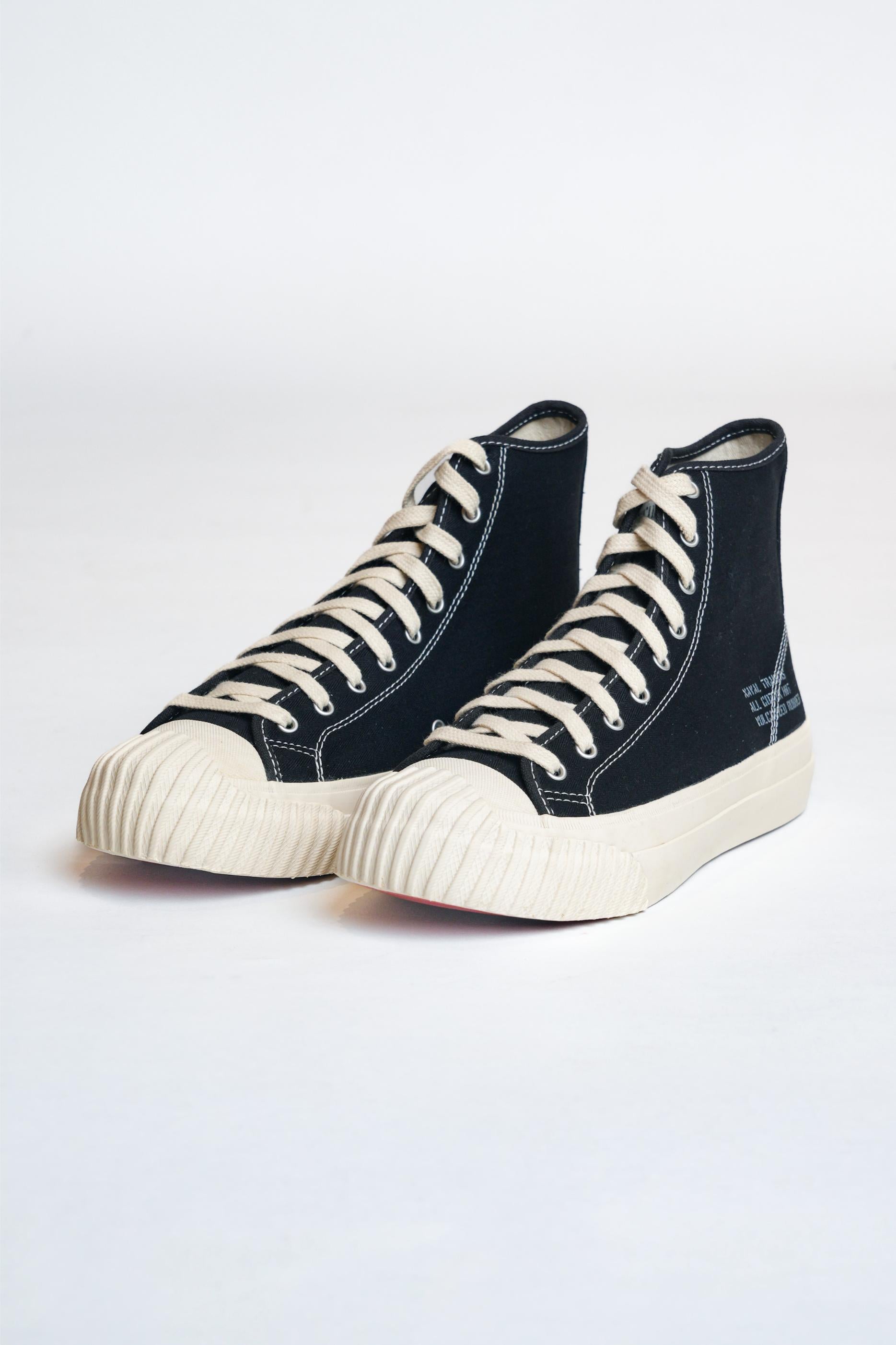 NAVAL TRAINERS HI TOP - BLACK HBT