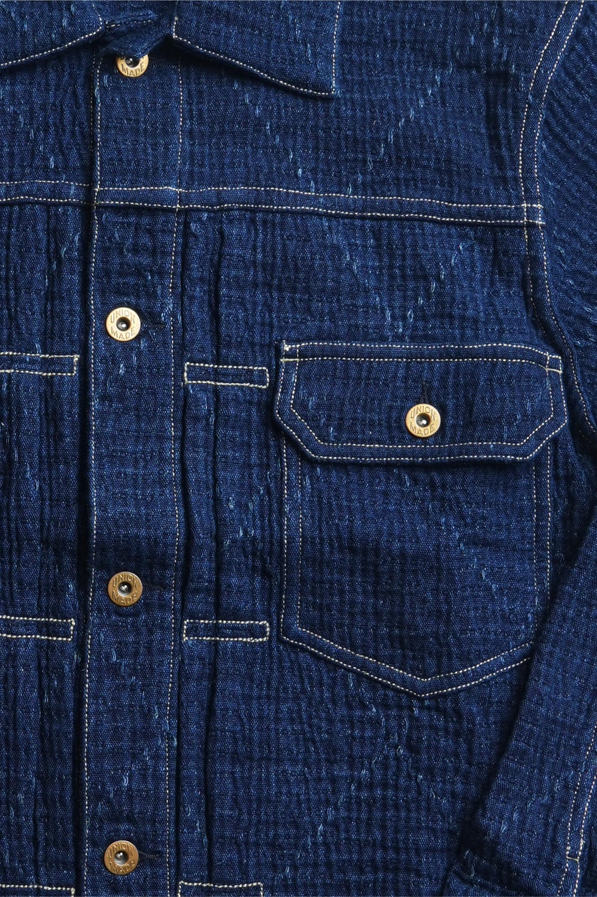 Heavy Sashiko Classic Type-2 Dark Jacket - INDIGO