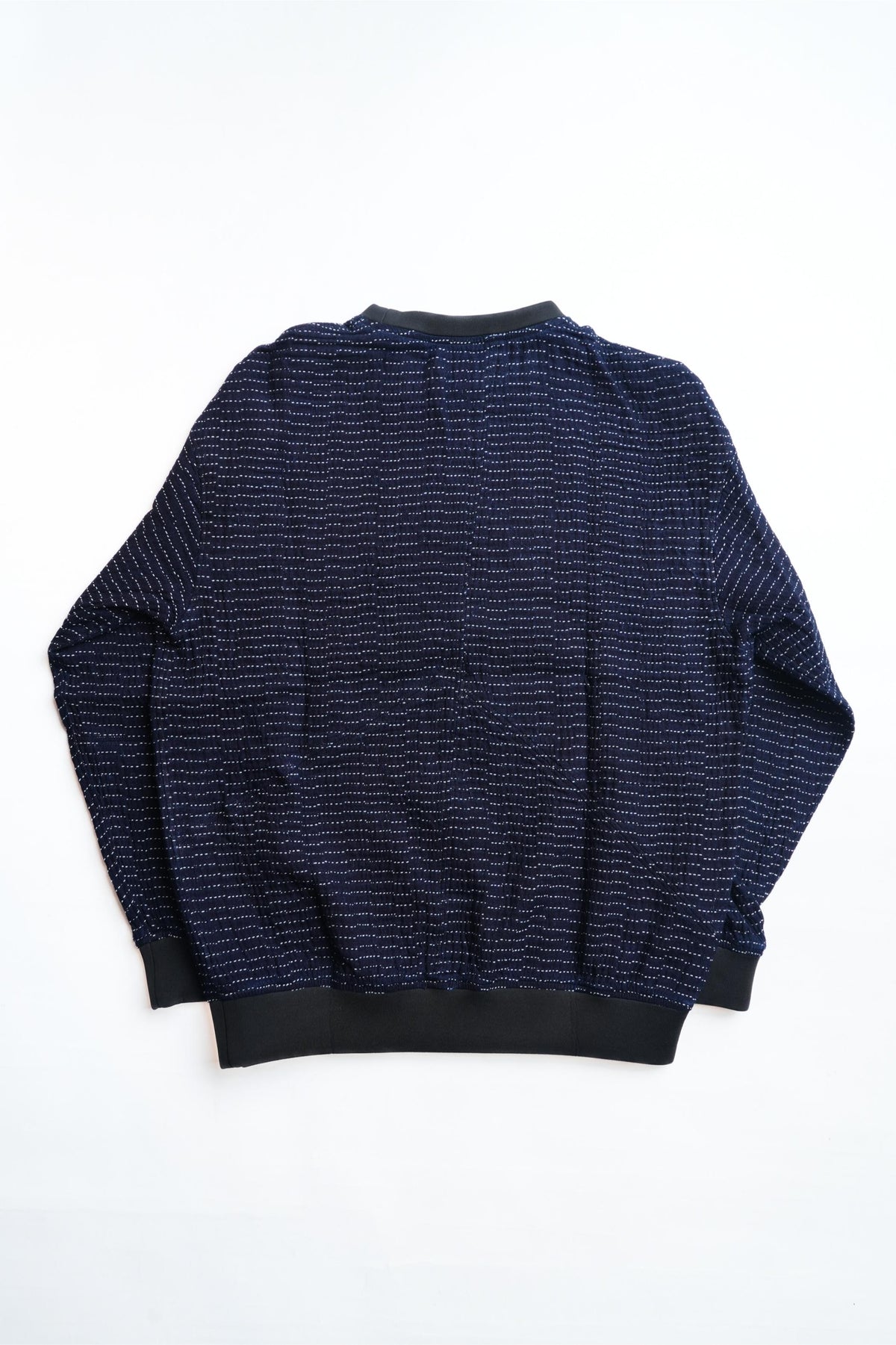 Lightweight Sashiko Anti-war Sweater - INDIGO