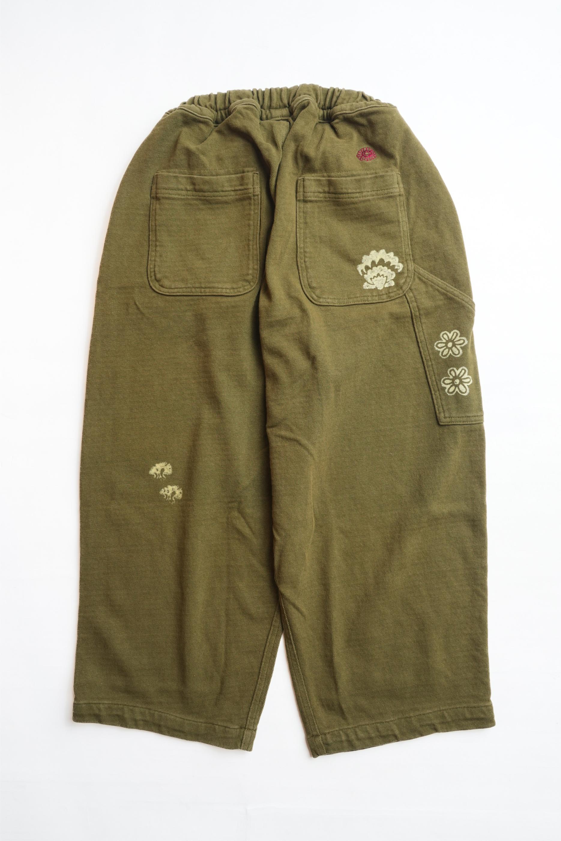 DOODLE BALLOON PANT - MUSTARD GREEN