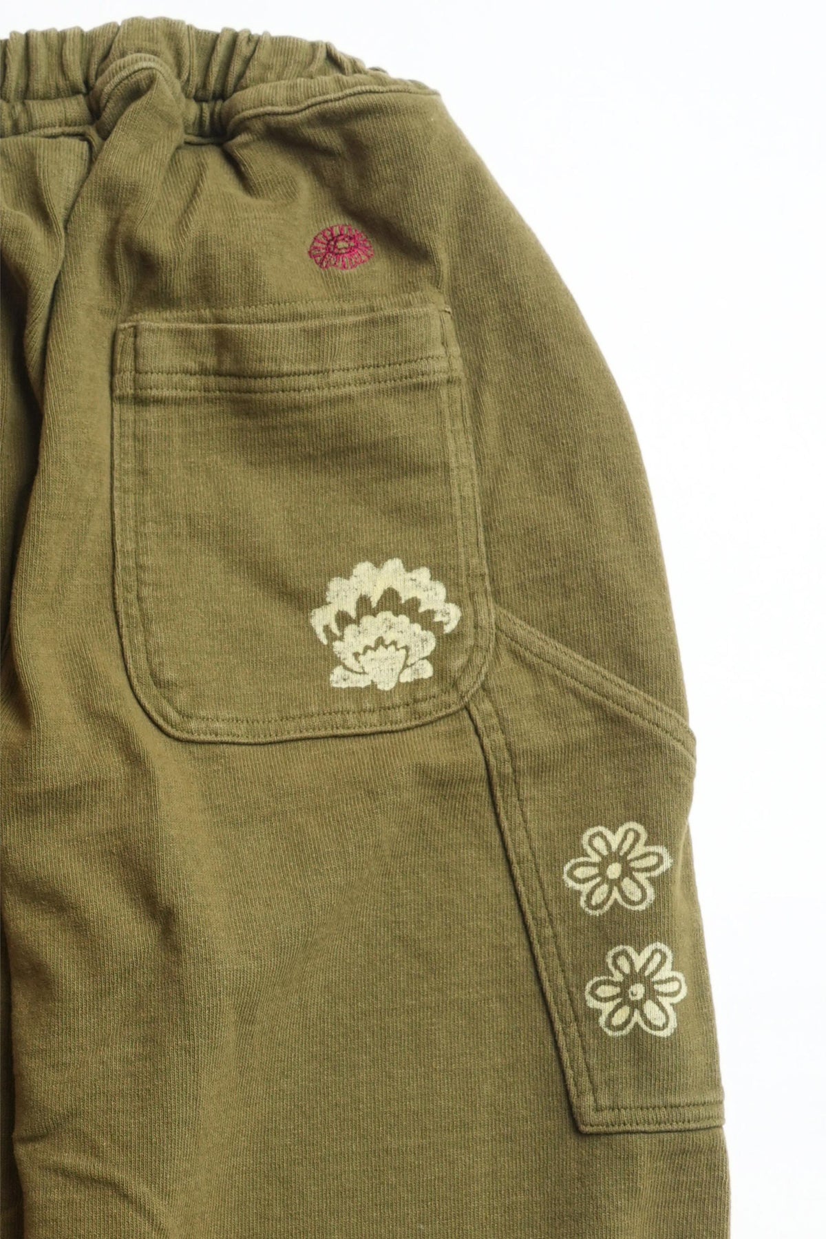 DOODLE BALLOON PANT - MUSTARD GREEN