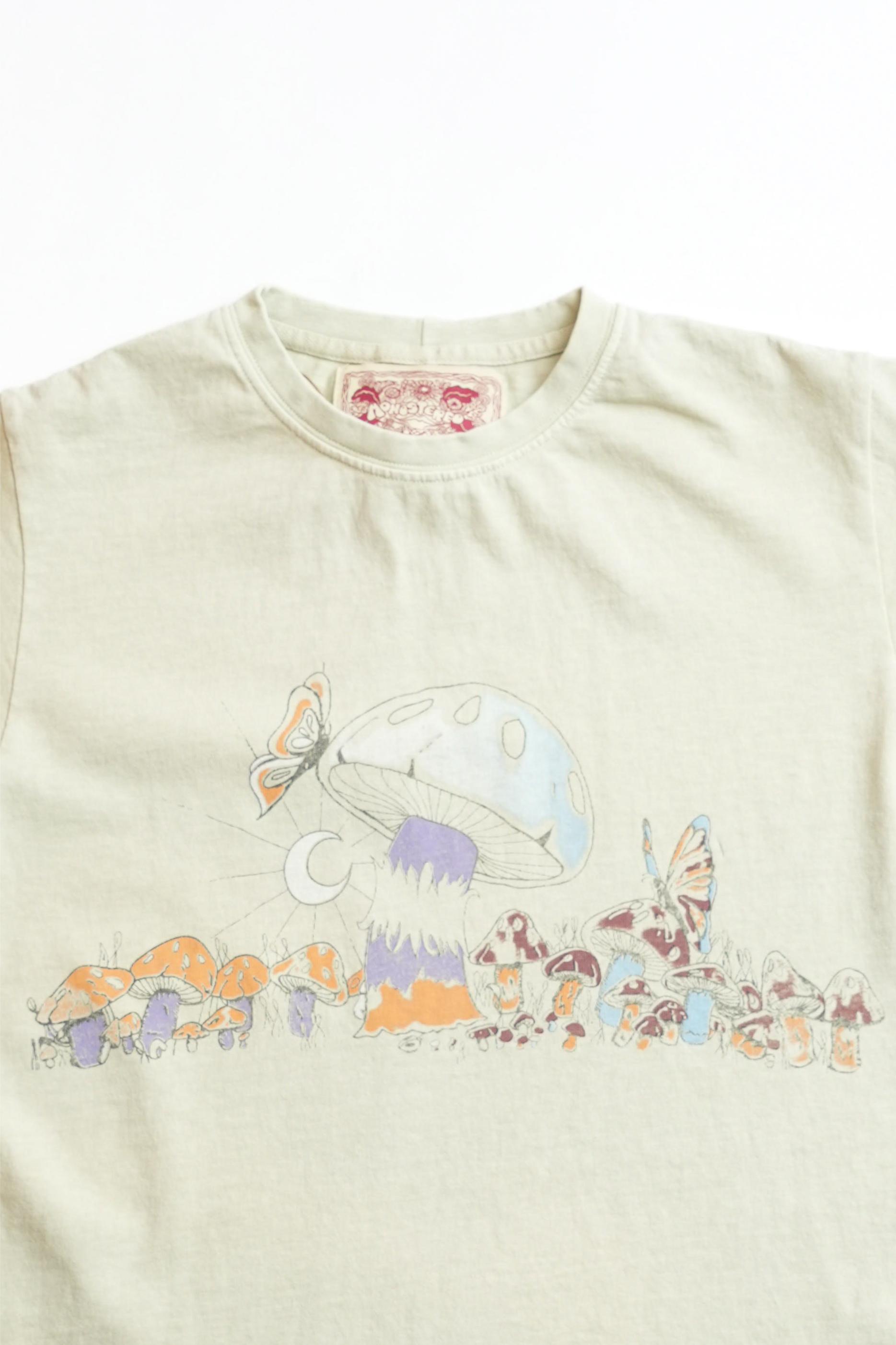 SHROOMIE RAW HEM TEE - KIWI