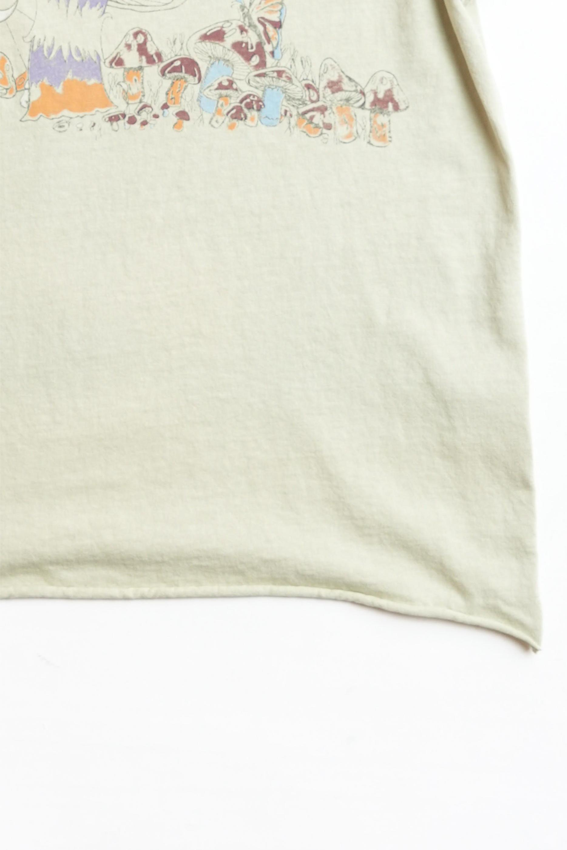 SHROOMIE RAW HEM TEE - KIWI
