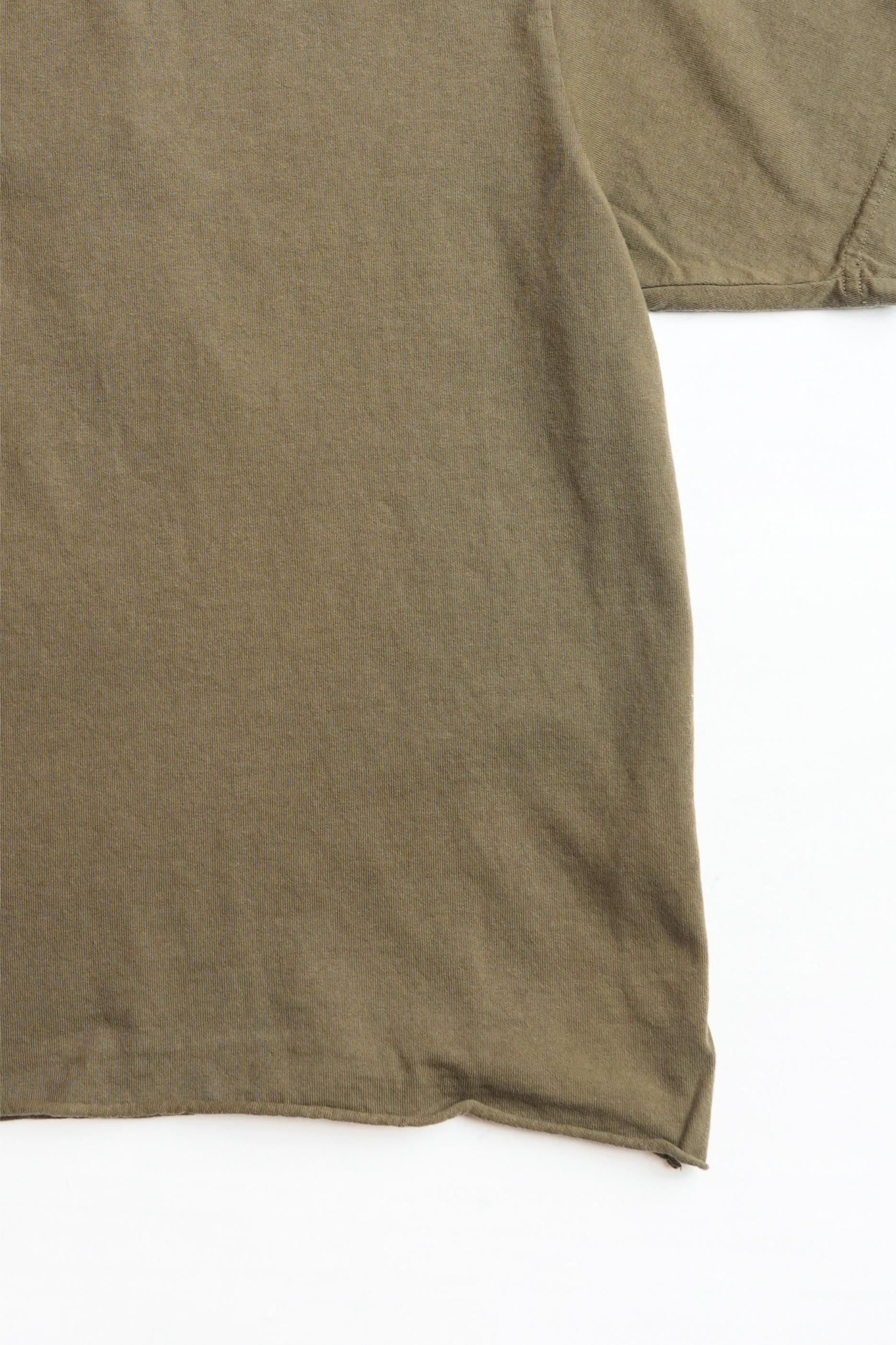 ON THE FARM RAW HEM TEE - SWAMP