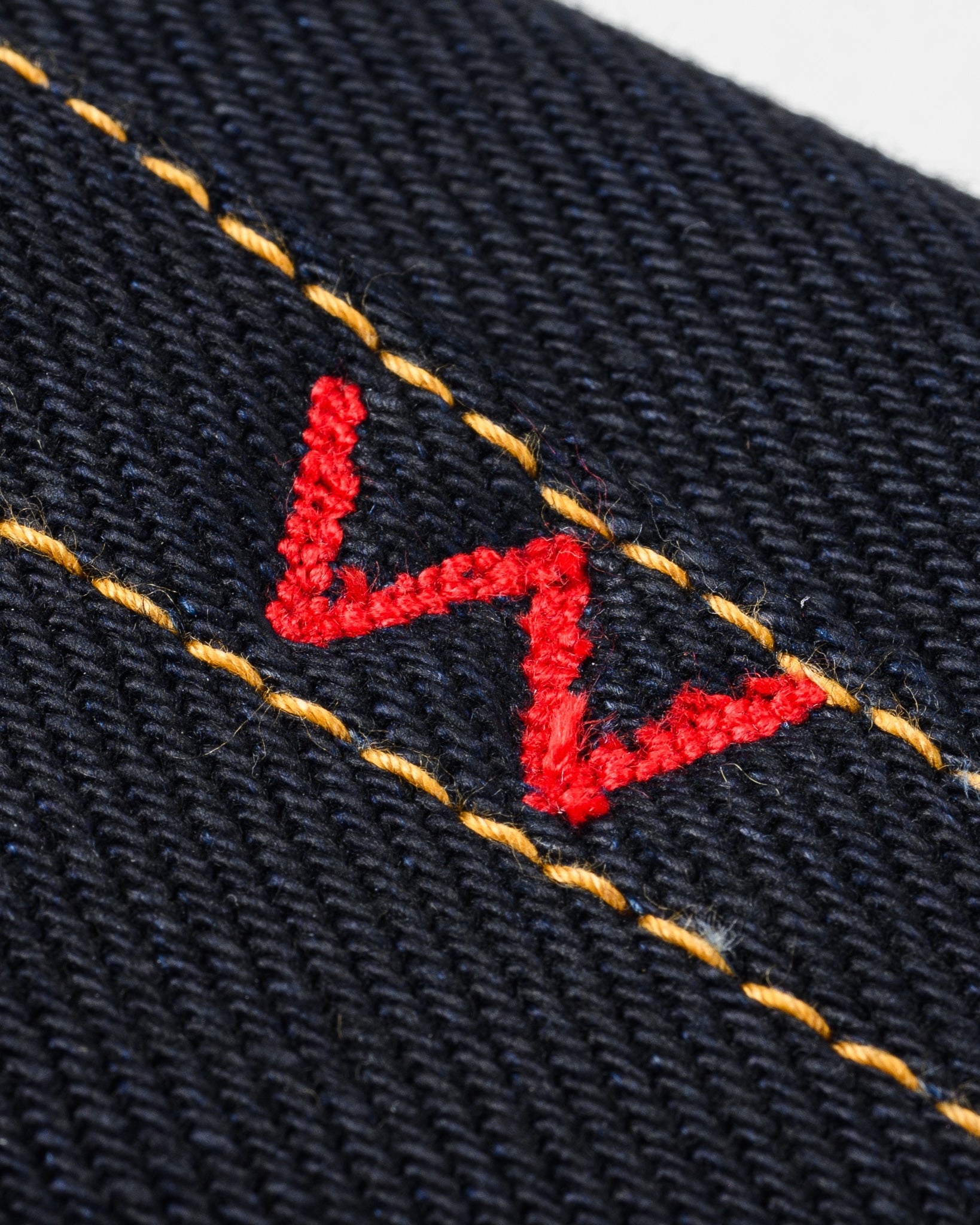 IH-666-XHSib 25OZ SELVEDGE DENIM SLIM STRAIGHT CUT JEANS - INDIGO/BLACK