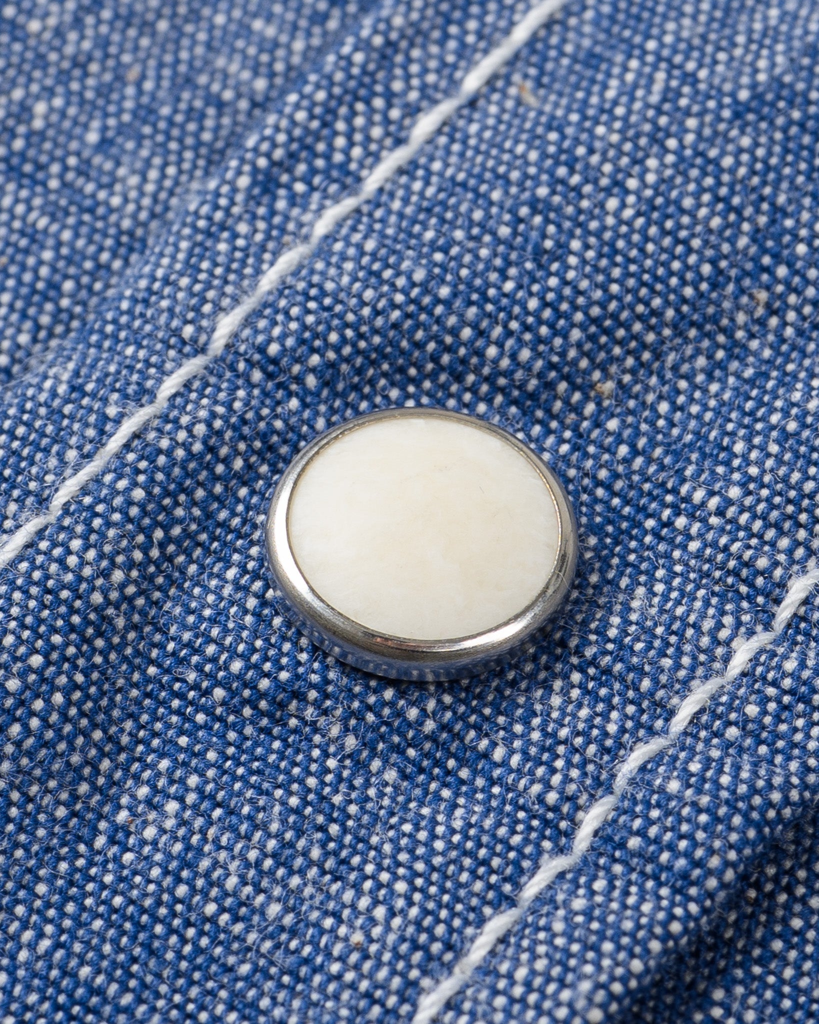IHSH-13-BLU 10oz Selvedge Chambray Single Yoke Western Shirt - BLUE