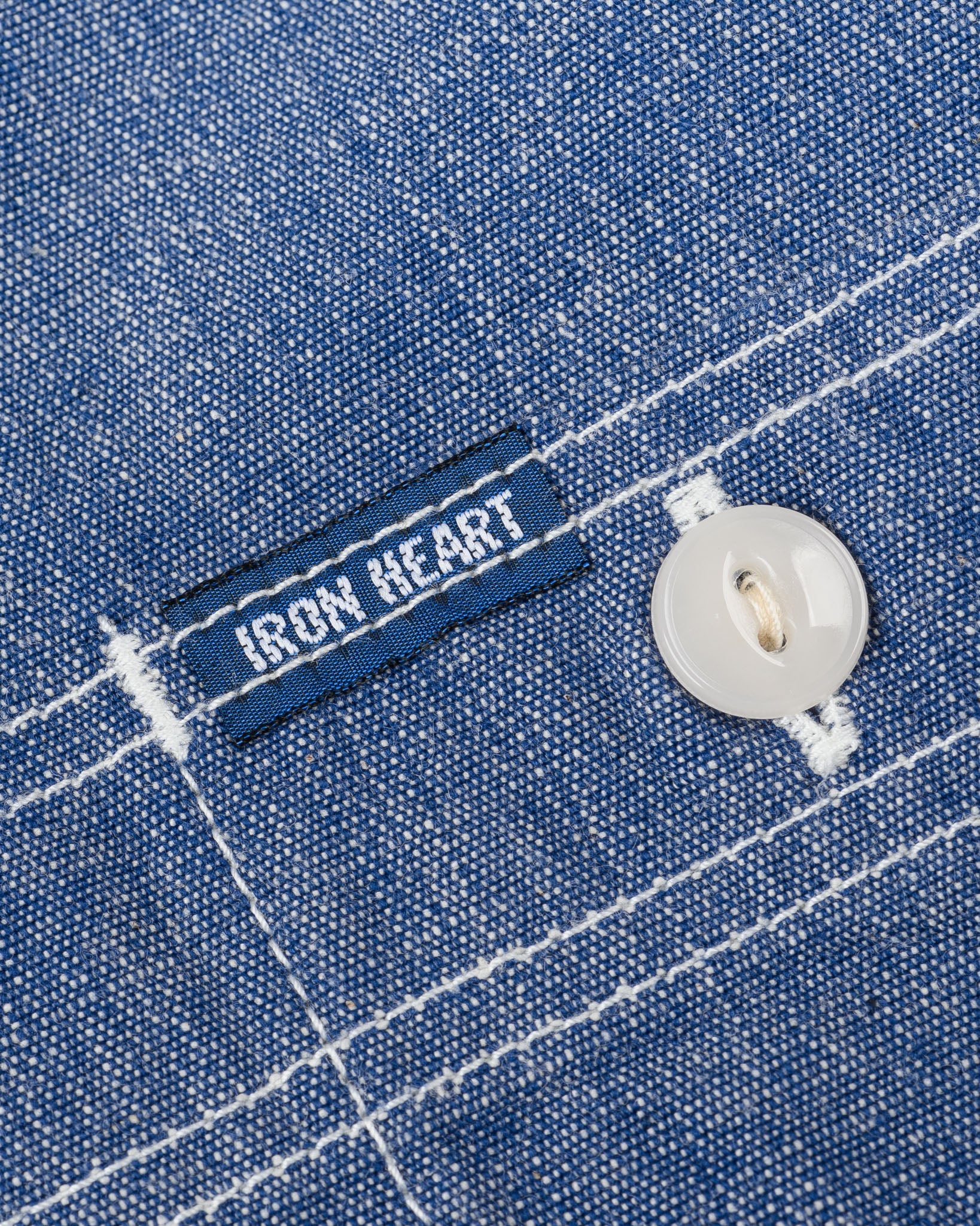 IHSH-21-IND 10OZ SELVEDGE CHAMBRAY WORK SHIRT - BLUE