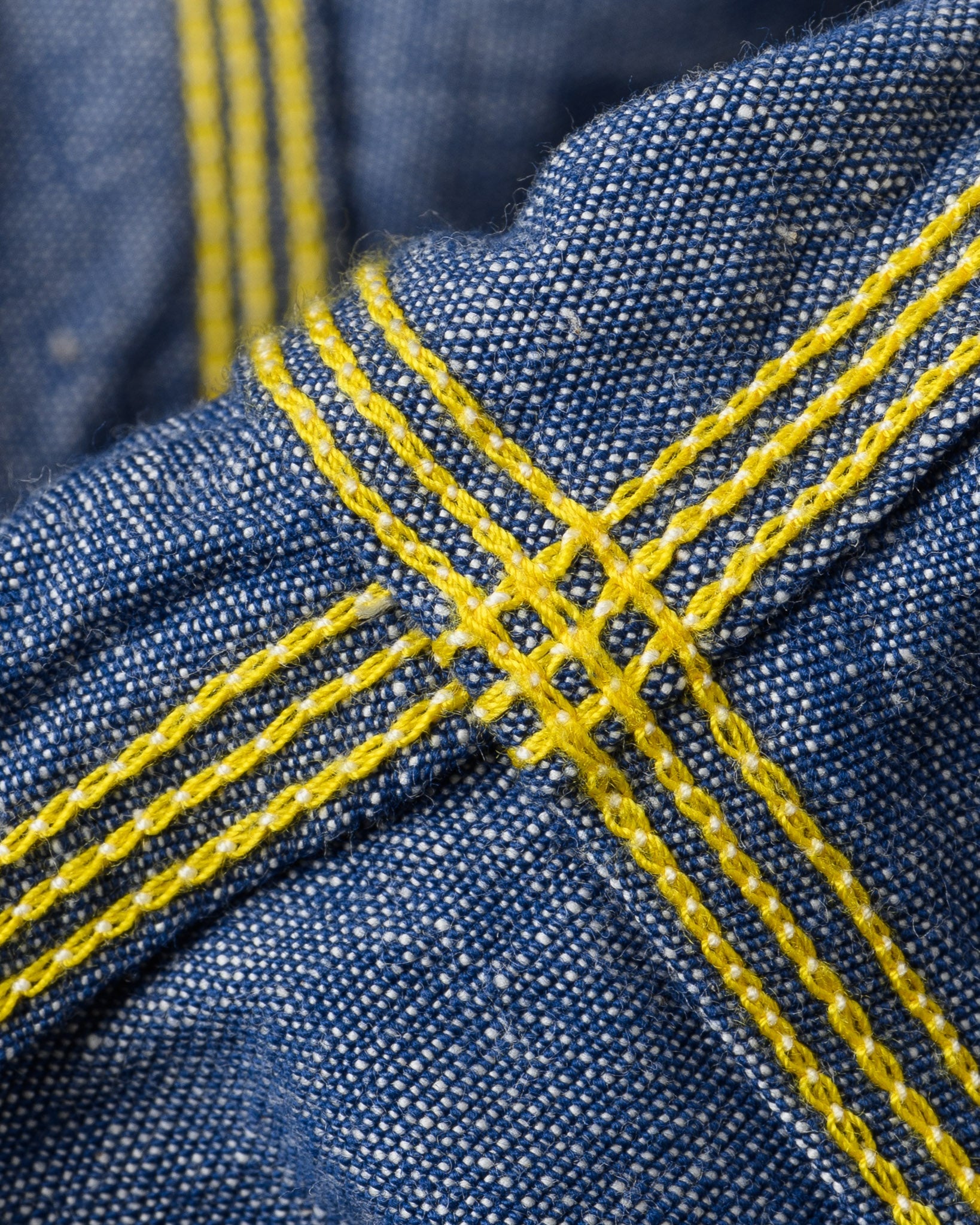 IHSH-21-IND 10OZ SELVEDGE CHAMBRAY WORK SHIRT - BLUE