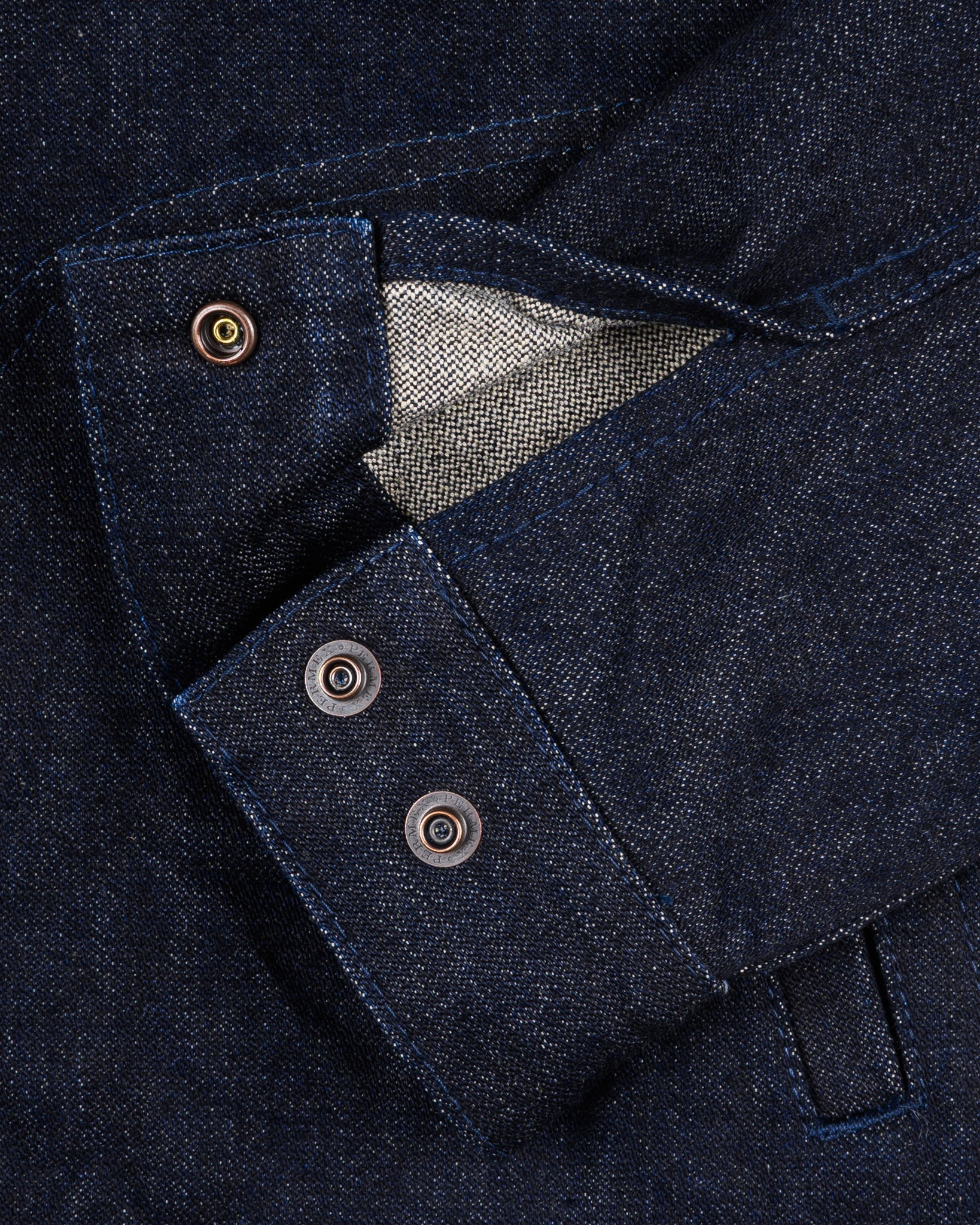 IHJ-122-IND 14oz BROKEN TWILL SELVEDGE DENIM WORK JACKET - INDIGO