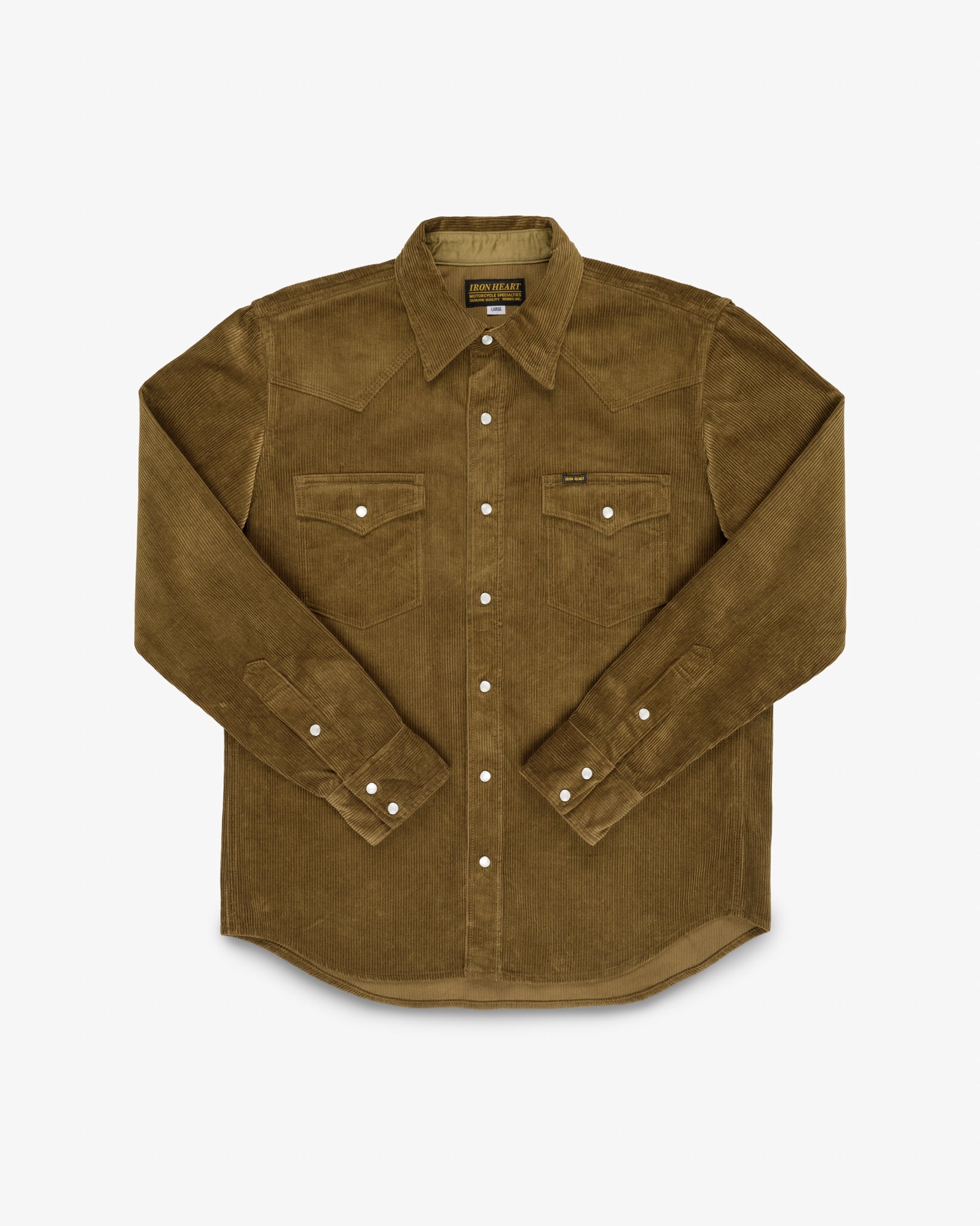 IHSH-398-CAM 11oz CORDUROY WESTERN SHIRT - CAMEL