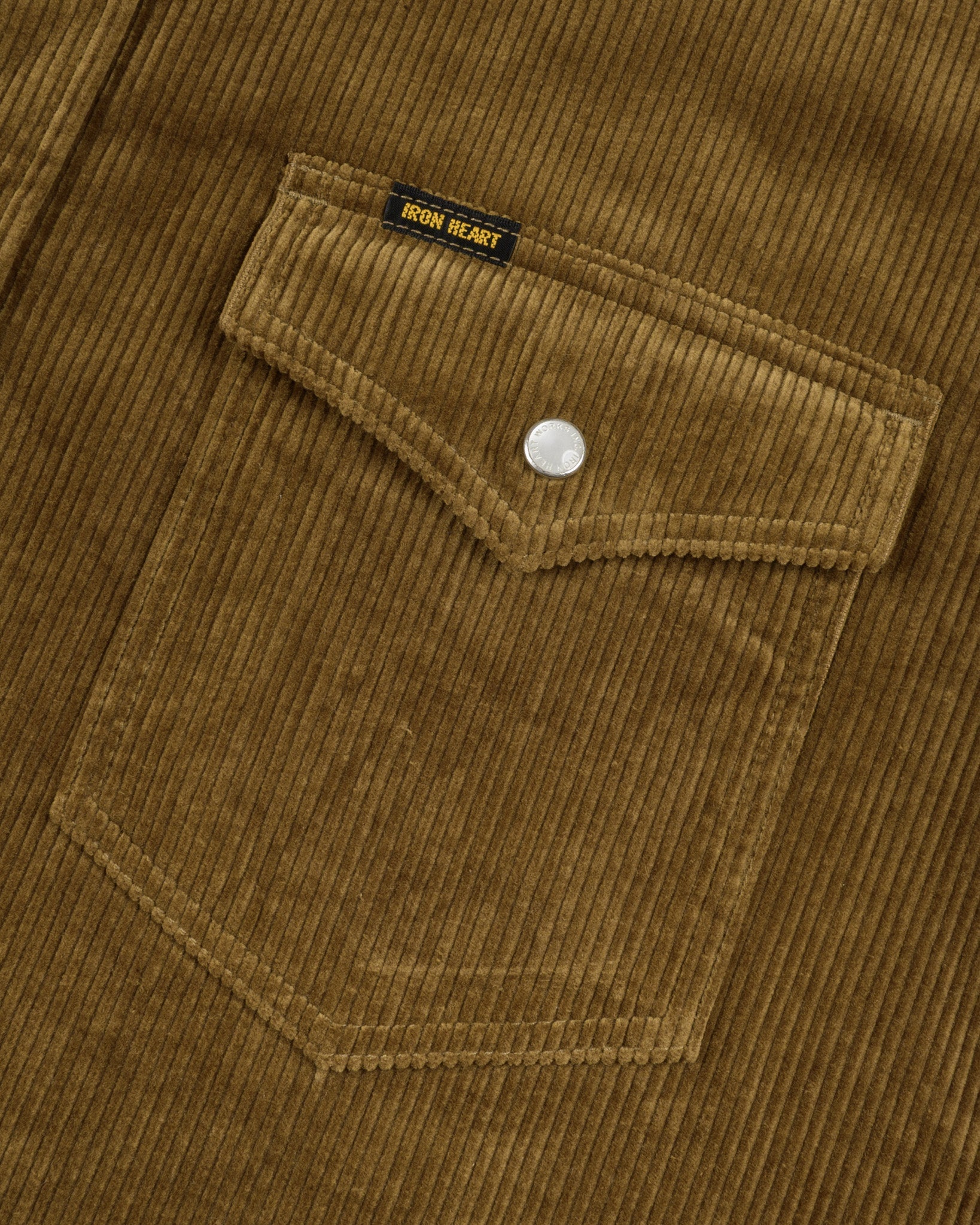 IHSH-398-CAM 11oz CORDUROY WESTERN SHIRT - CAMEL