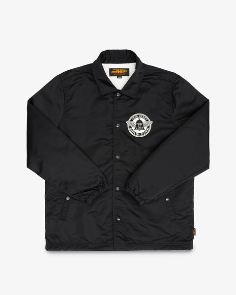 IHJ-160-BLK 4.8oz NYLON COACH JACKET - BLACK