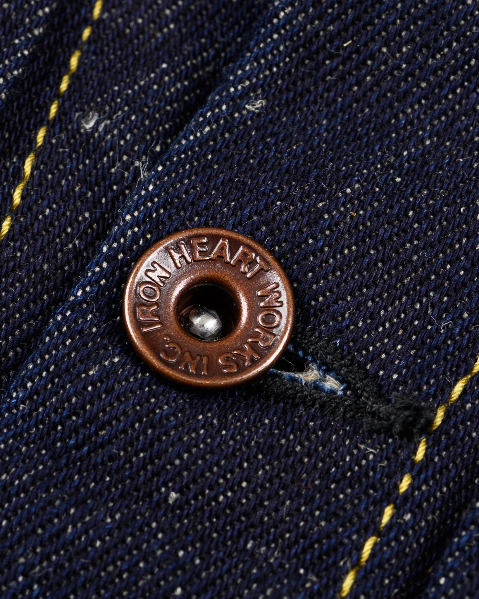 IHJ-163-IND 14oz COTTON/LINEN DENIM TYPE II JACKET - INDIGO