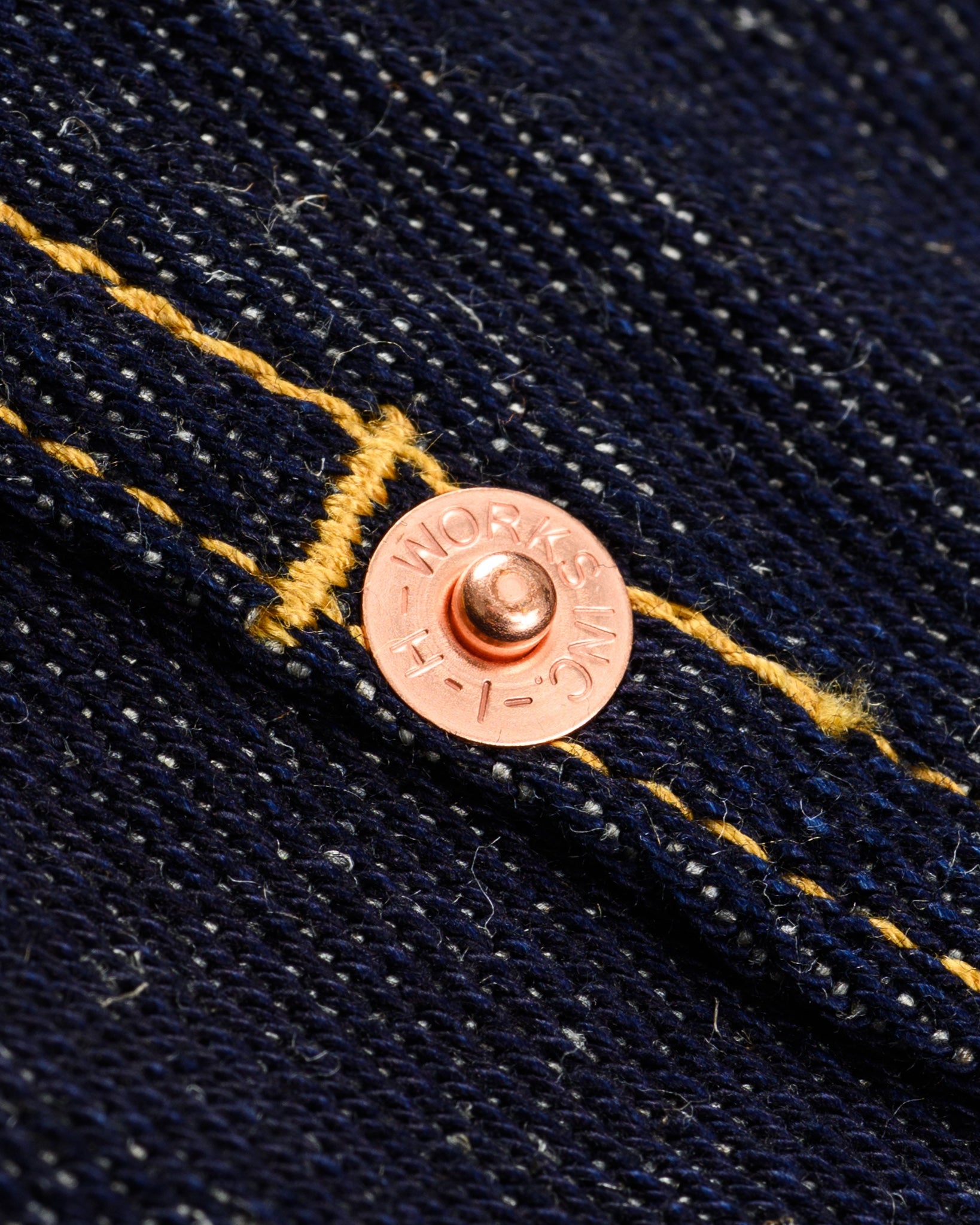 IHJ-163-IND 14oz COTTON/LINEN DENIM TYPE II JACKET - INDIGO