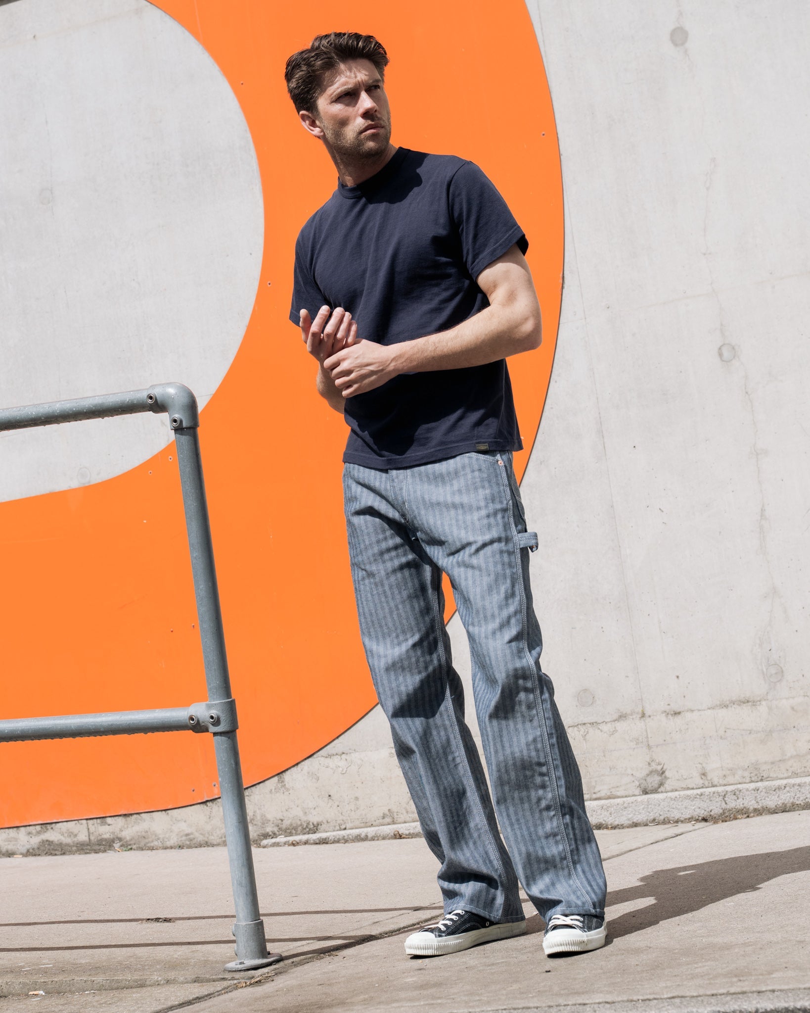 IH-830-IND 10.5oz HERRINGBONE PAINTER’S PANTS - INDIGO