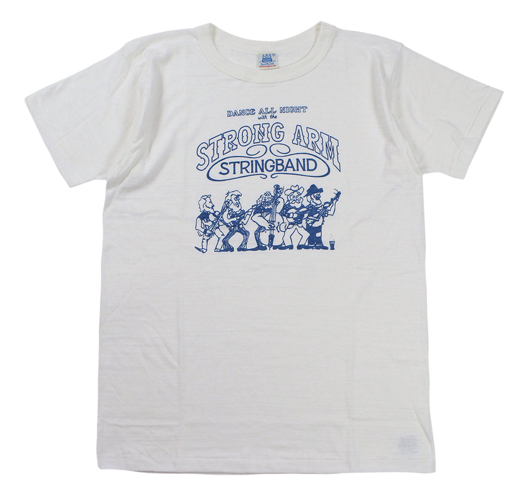 JG-CS06 STRONG ARM STRING BAND T-SHIRTS - OFF WHITE