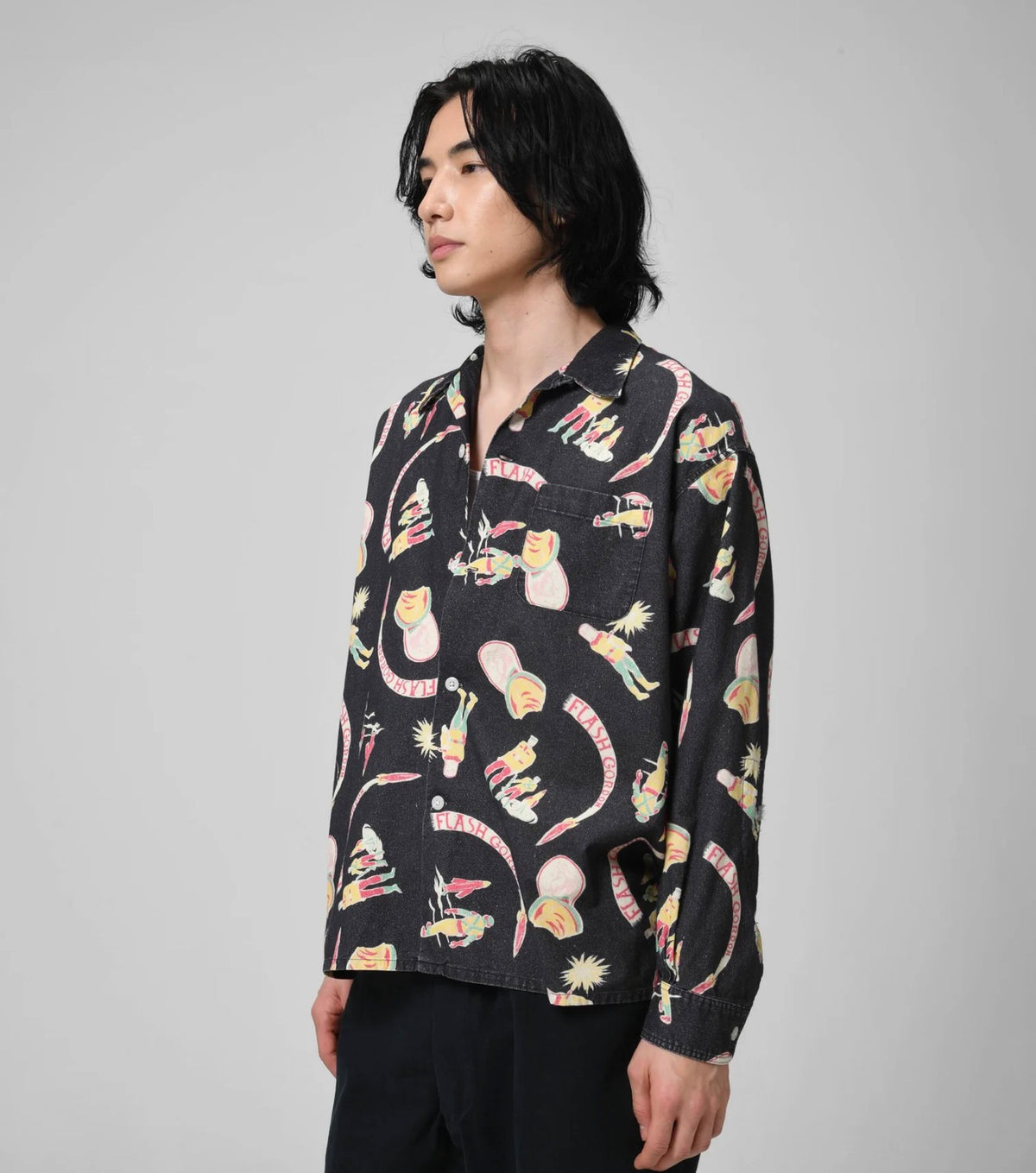 SPACE AGE FLANNEL SHIRT - BLACK
