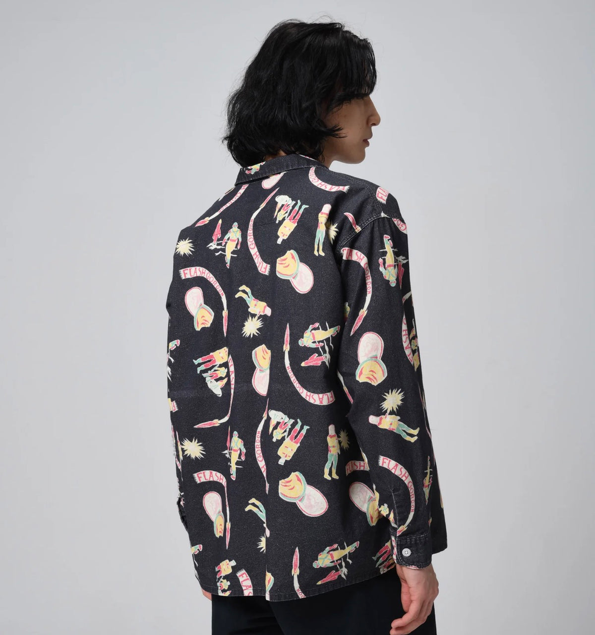 SPACE AGE FLANNEL SHIRT - BLACK