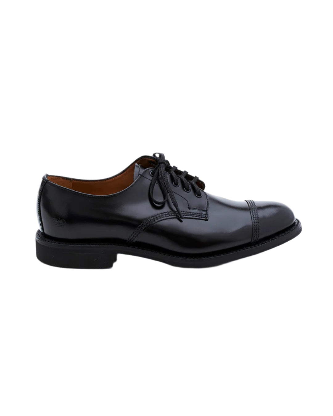 1128B MILITARY DERBY SHOE - BLACK