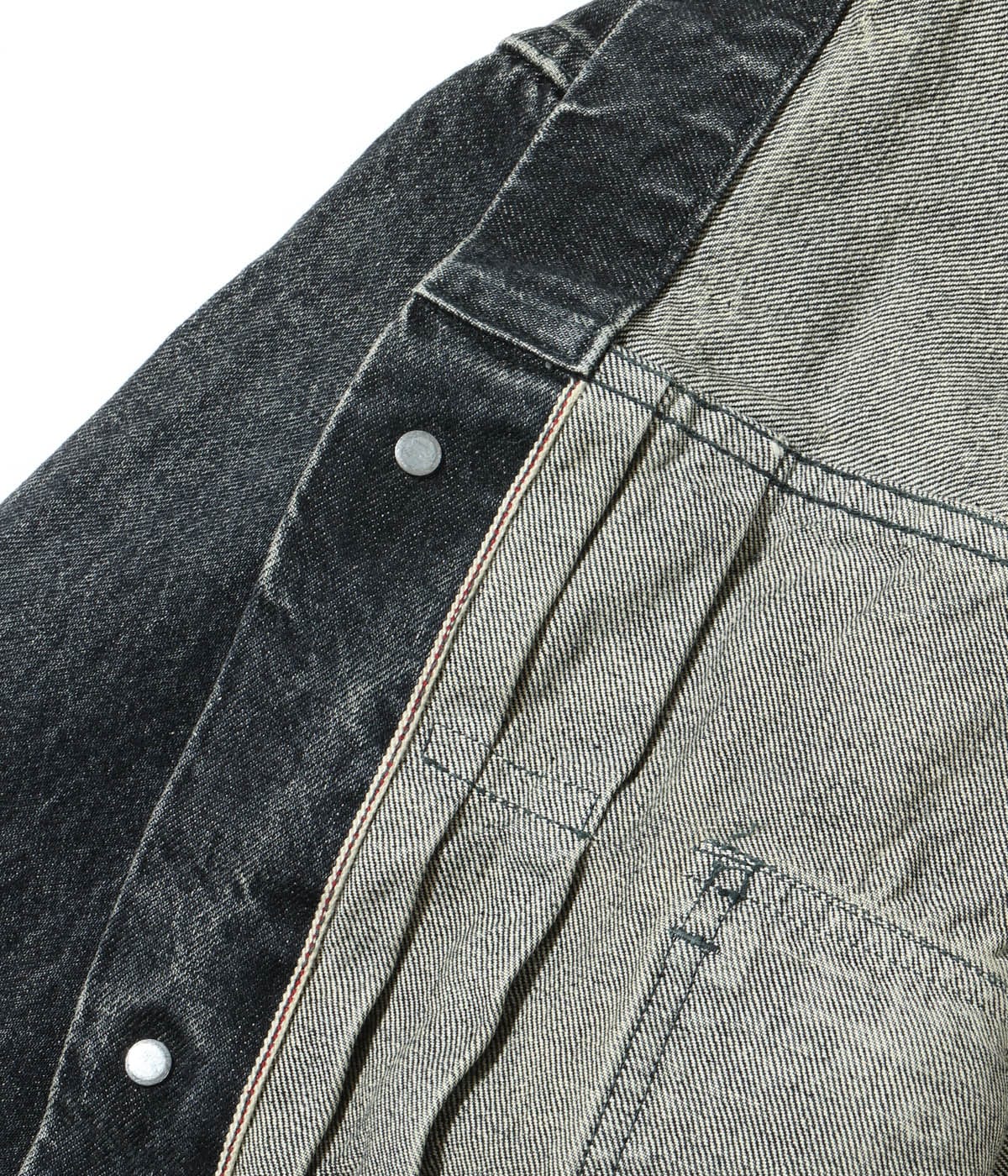 SC15650H 14.25oz. BLACK DENIM JACKET 1953 AGED MODEL - INDIGO