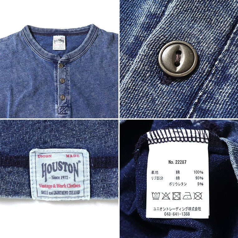 22287 INDIGO H/N TEE S/S - INDIGO VINTAGE WASH