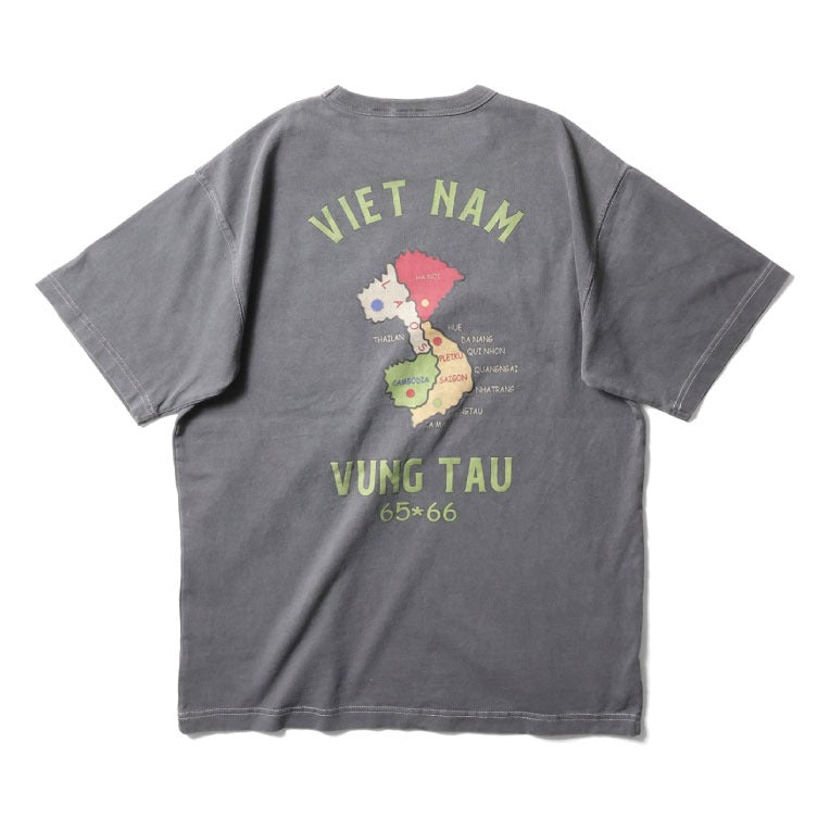 22298 PIGMENT FOAM PT SOUVENIR TEE S/S (MAP)  - BLACK