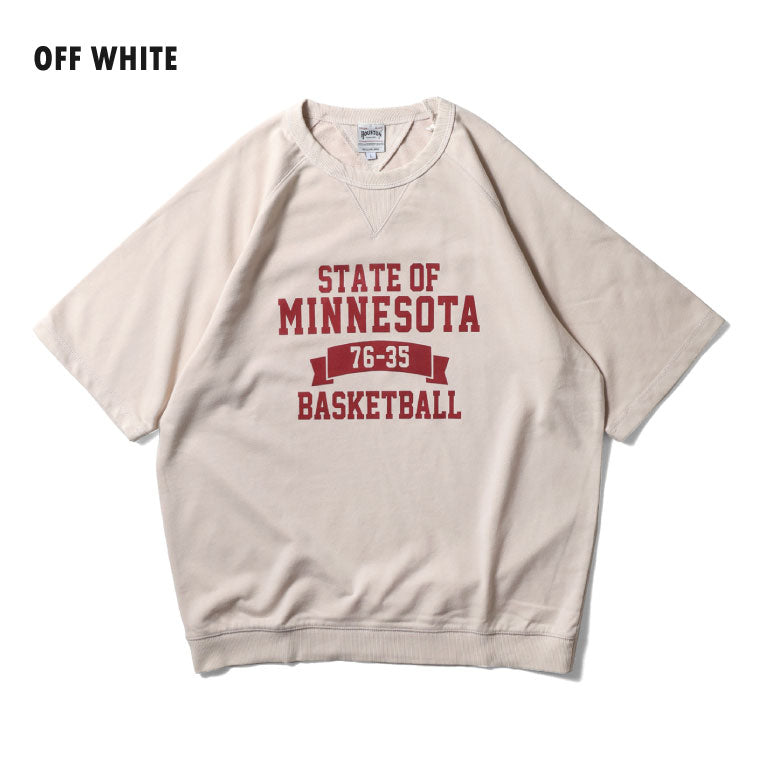 22388 POWDER WASH S/S SWEAT (MINNESOTA) - OFF WHITE