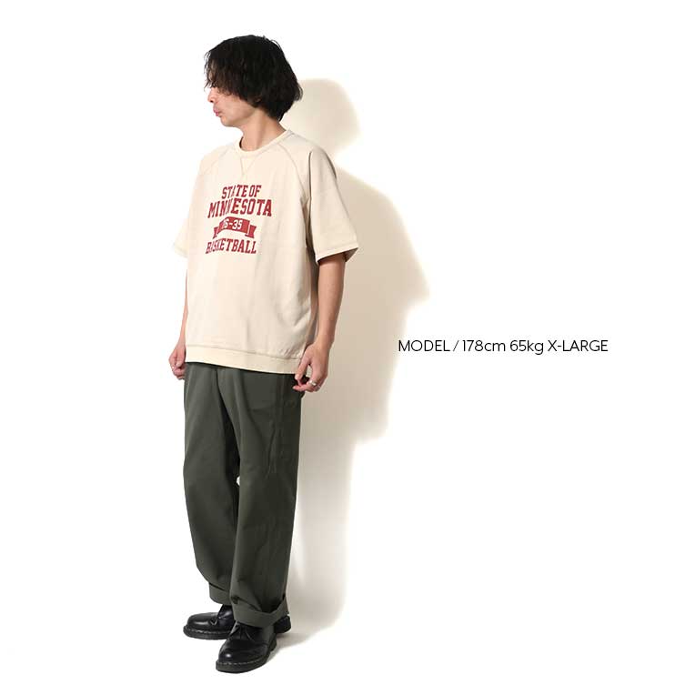 22388 POWDER WASH S/S SWEAT (MINNESOTA) - OFF WHITE