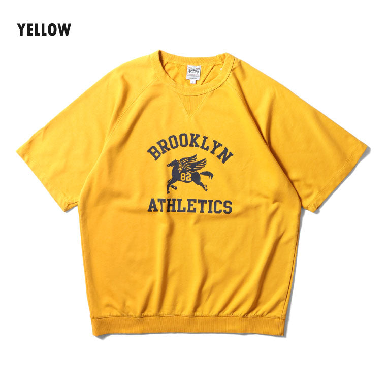 22389 POWDER WASH S/S SWEAT (BROOKLYN) - YELLOW