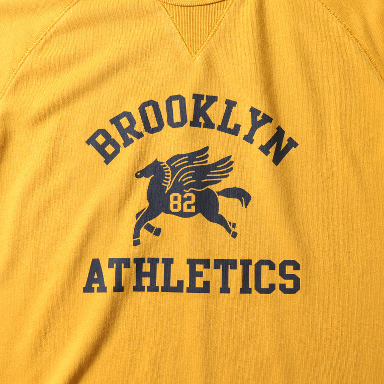 22389 POWDER WASH S/S SWEAT (BROOKLYN) - YELLOW