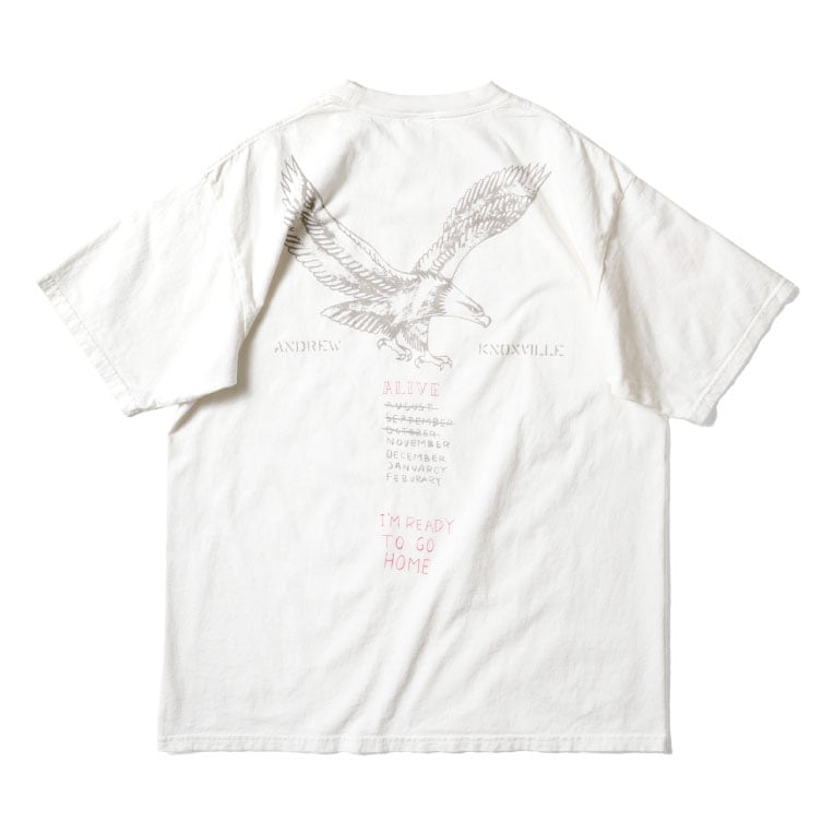 22423 PIGMENT PRINT TEE (ARMY) - WHITE