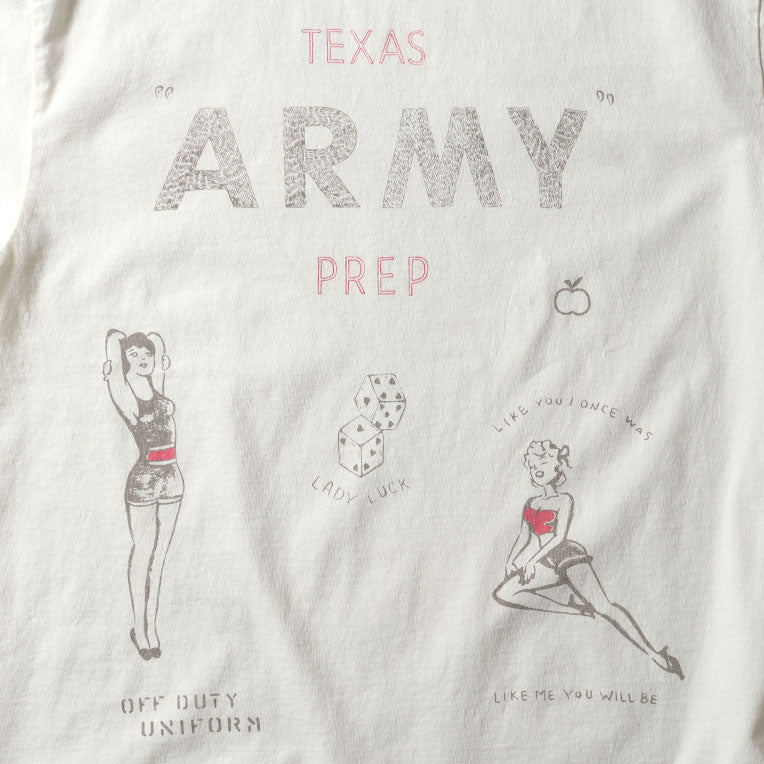 22423 PIGMENT PRINT TEE (ARMY) - WHITE