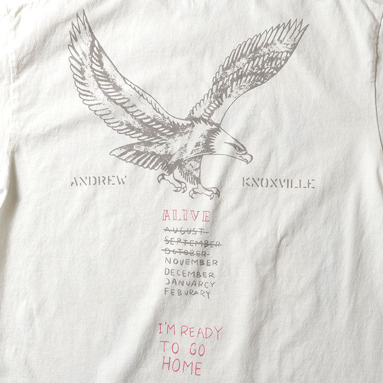 22423 PIGMENT PRINT TEE (ARMY) - WHITE