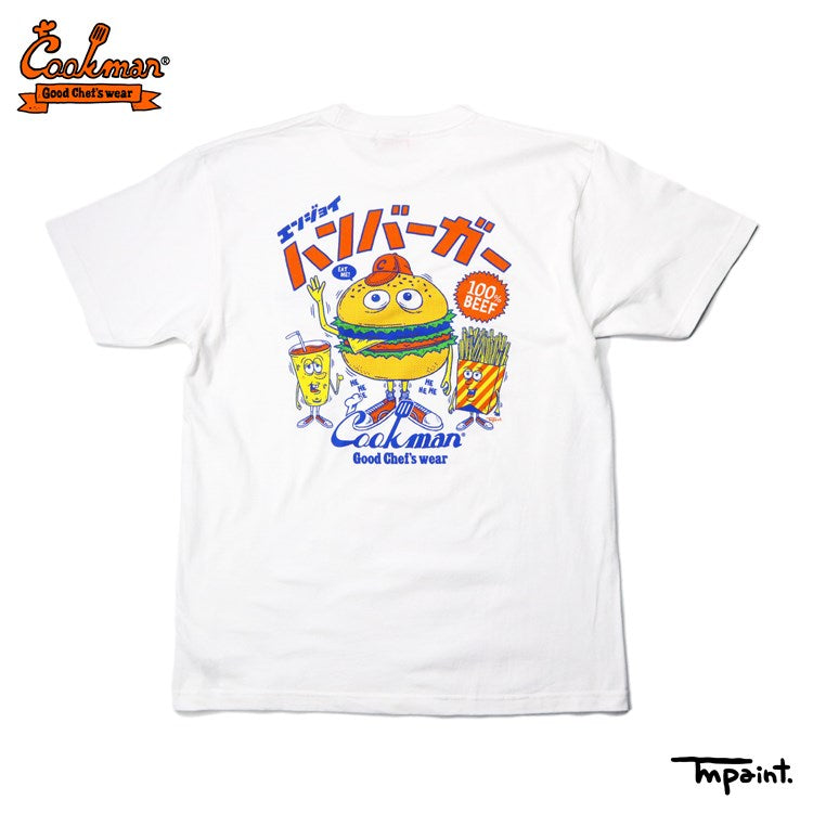 TM PAINT BURGER TEE S/S - WHITE