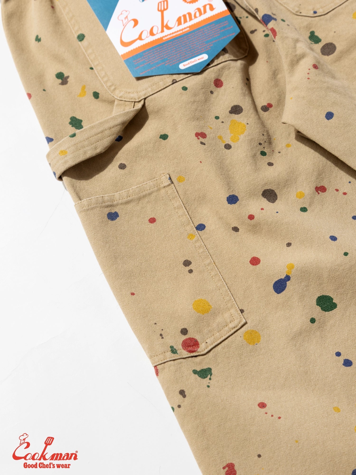 CARPENTER'S PANTS WASHED DUCK CANVAS SAUCE SPLASH - BEIGE