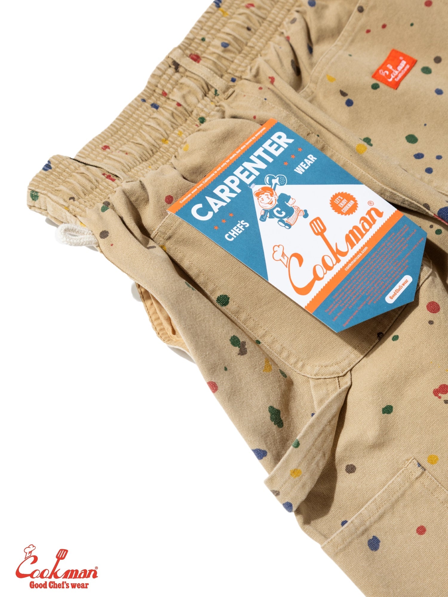 CARPENTER'S PANTS WASHED DUCK CANVAS SAUCE SPLASH - BEIGE