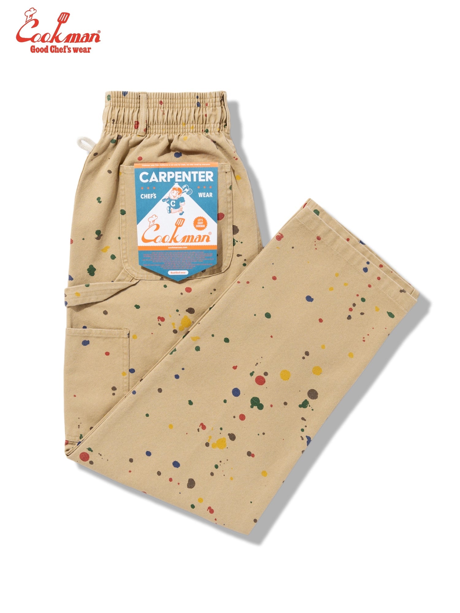 CARPENTER'S PANTS WASHED DUCK CANVAS SAUCE SPLASH - BEIGE