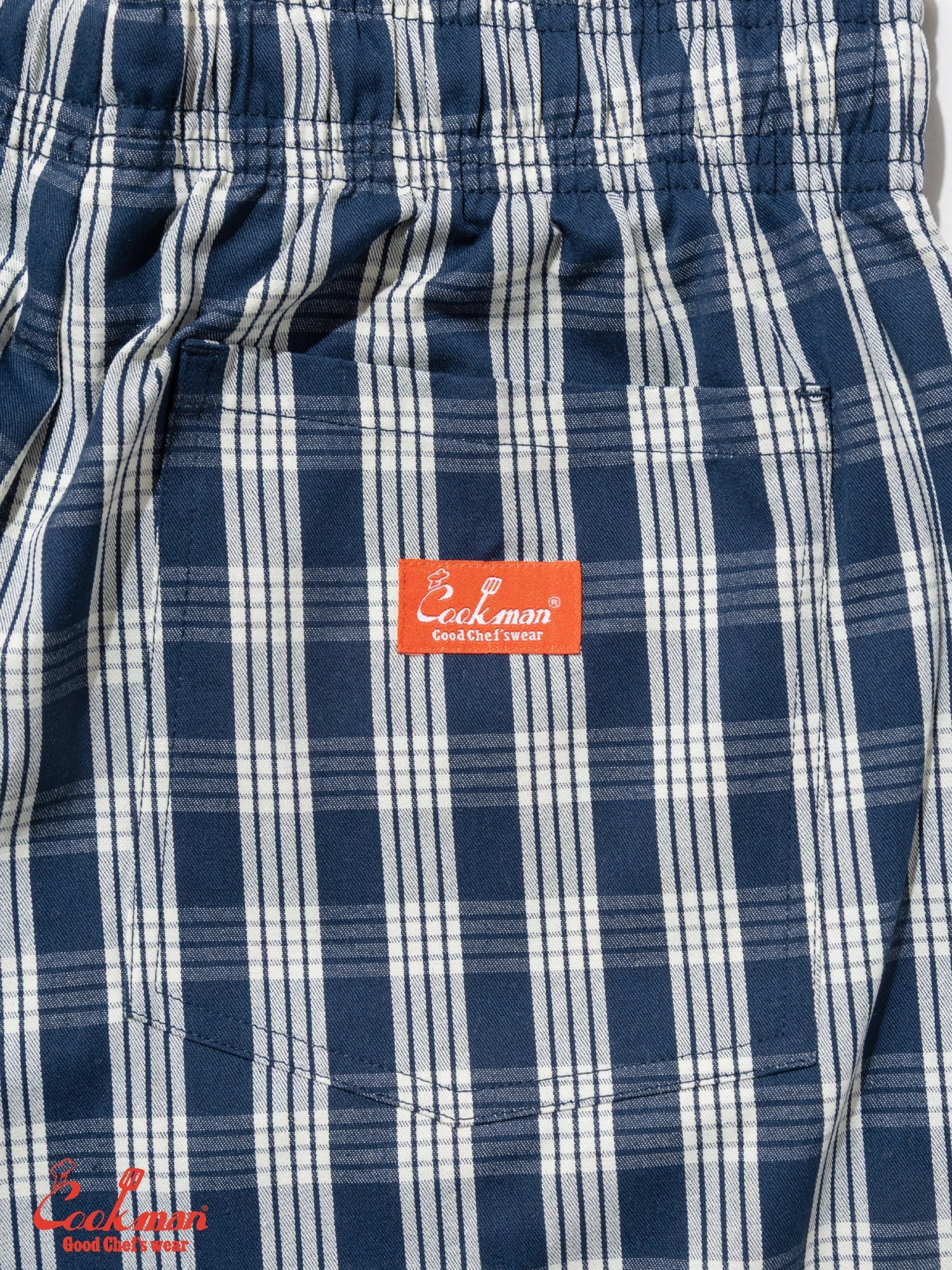 CHEF PANTS SEMIWIDE PALAKA CHECK - NAVY