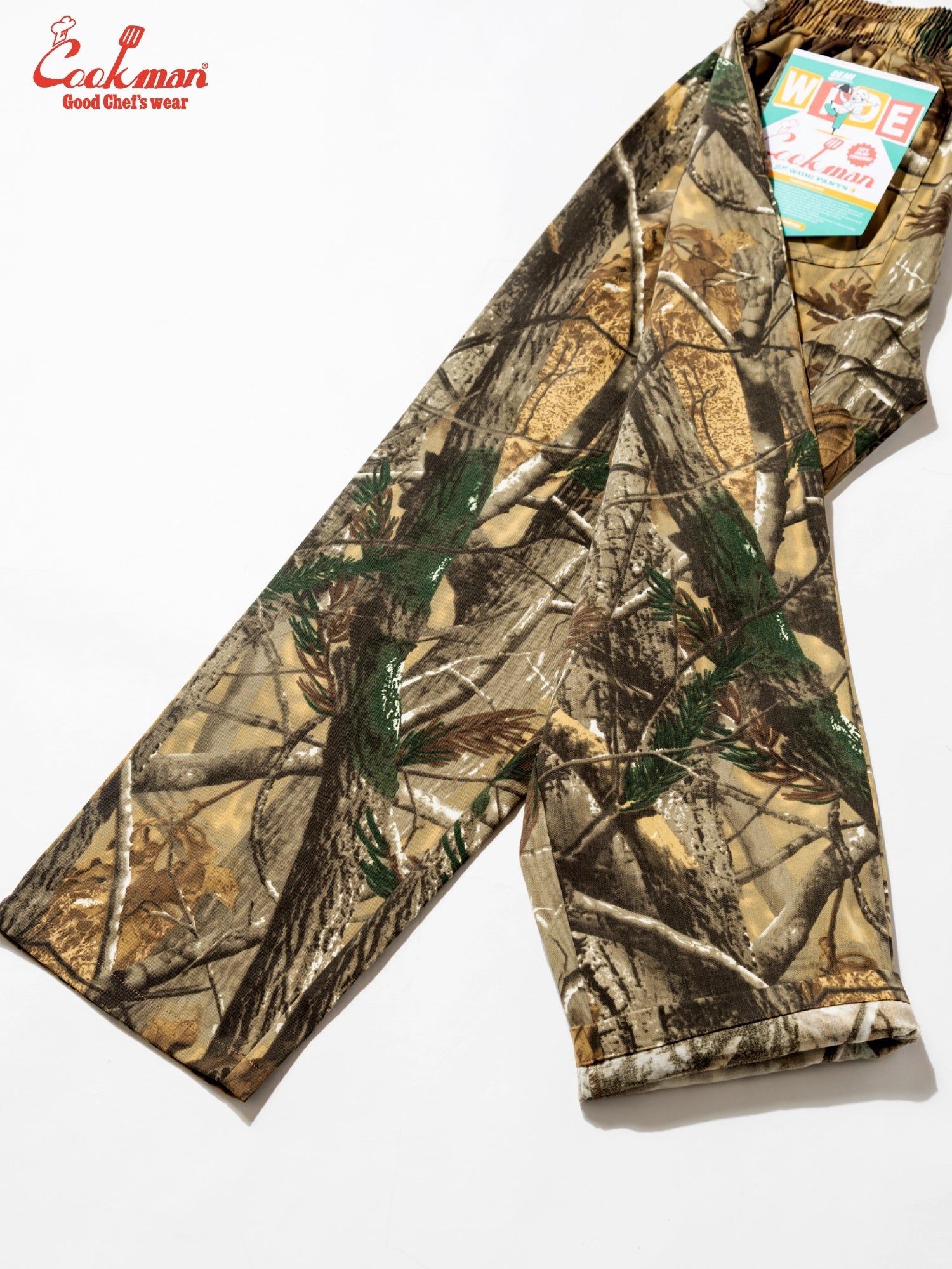 CHEF PANTS SEMIWIDE TIMBER CAMO - DARK GREEN