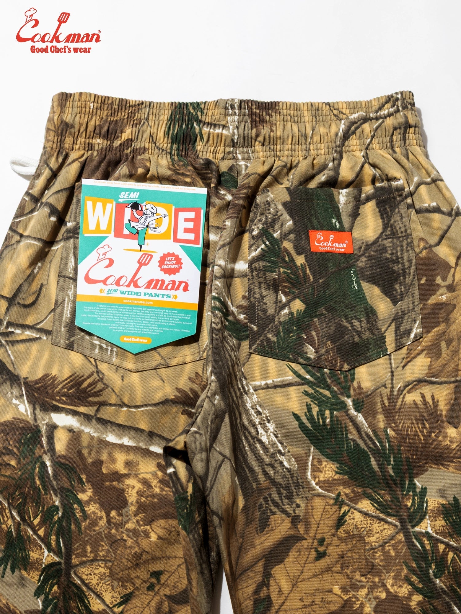 CHEF PANTS SEMIWIDE TIMBER CAMO - DARK GREEN