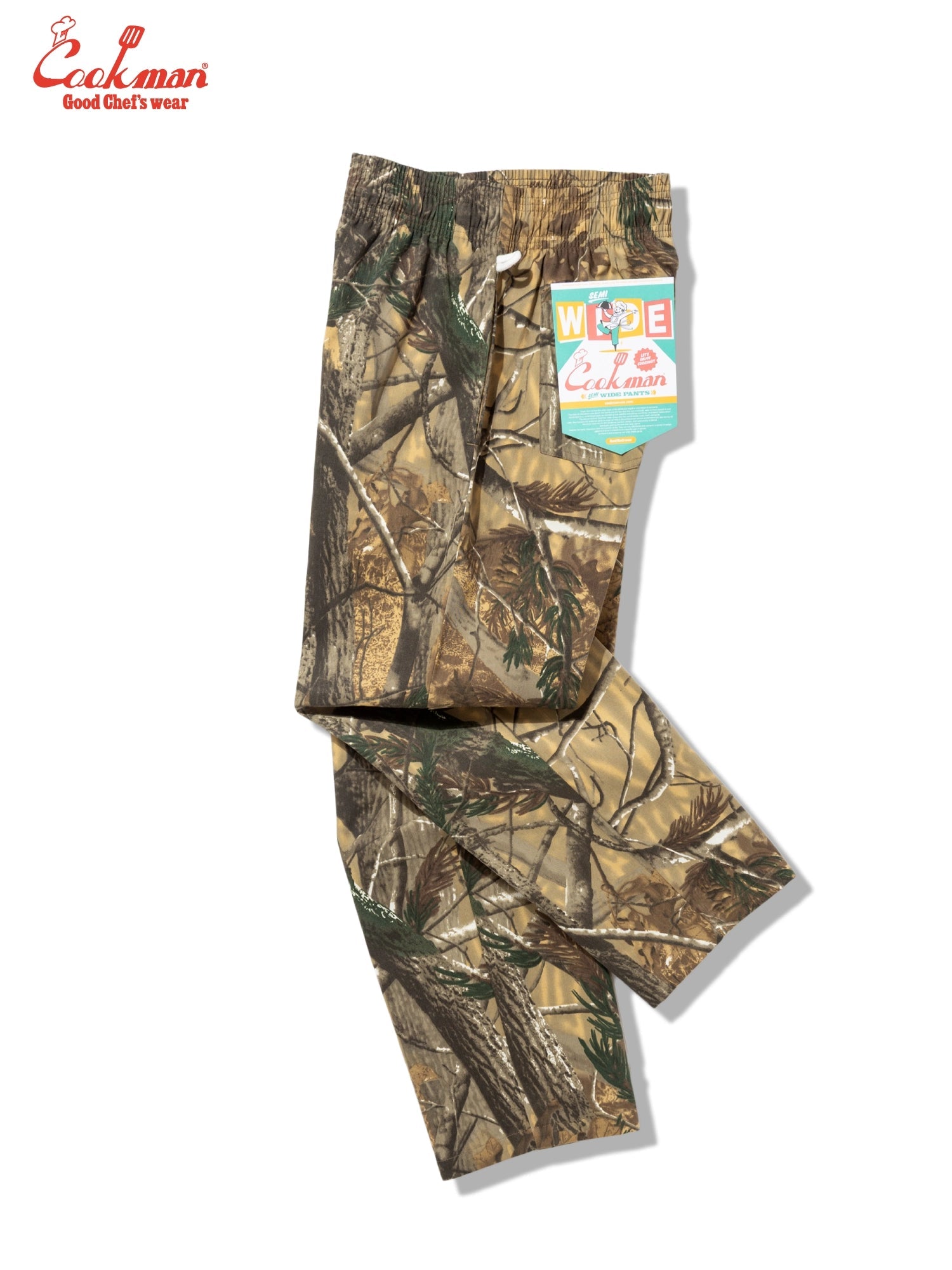 CHEF PANTS SEMIWIDE TIMBER CAMO - DARK GREEN
