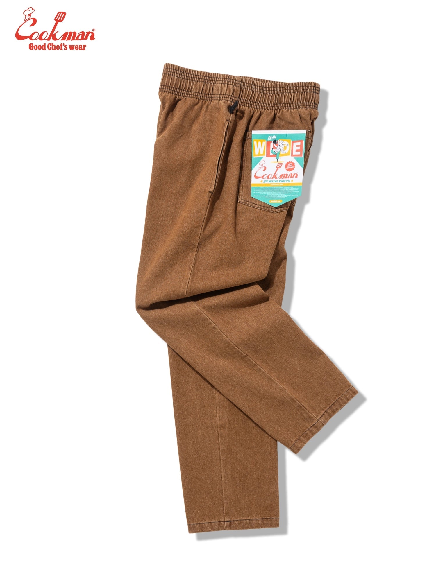 CHEF PANTS SEMIWIDE DENIM - BROWN