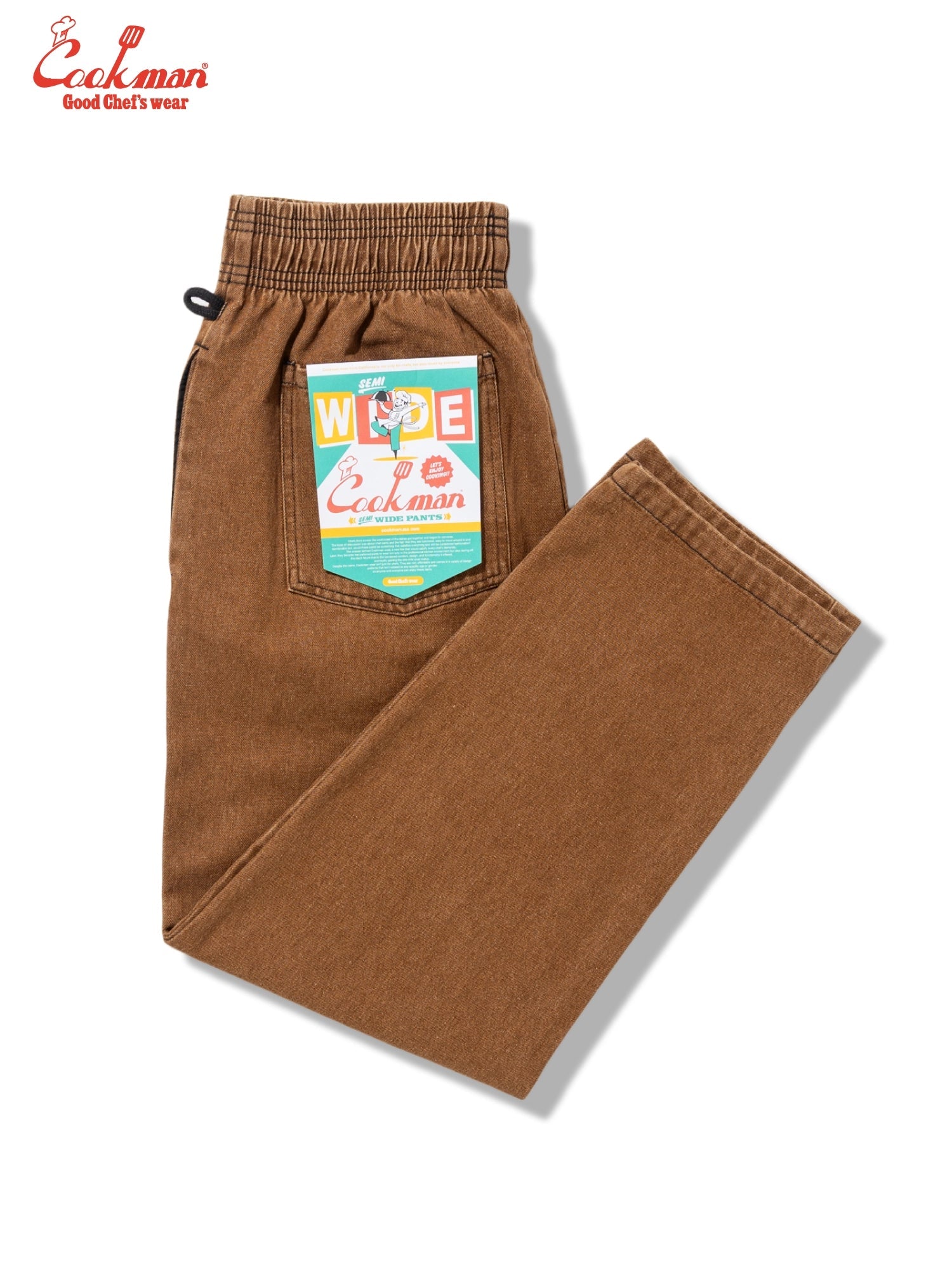 CHEF PANTS SEMIWIDE DENIM - BROWN