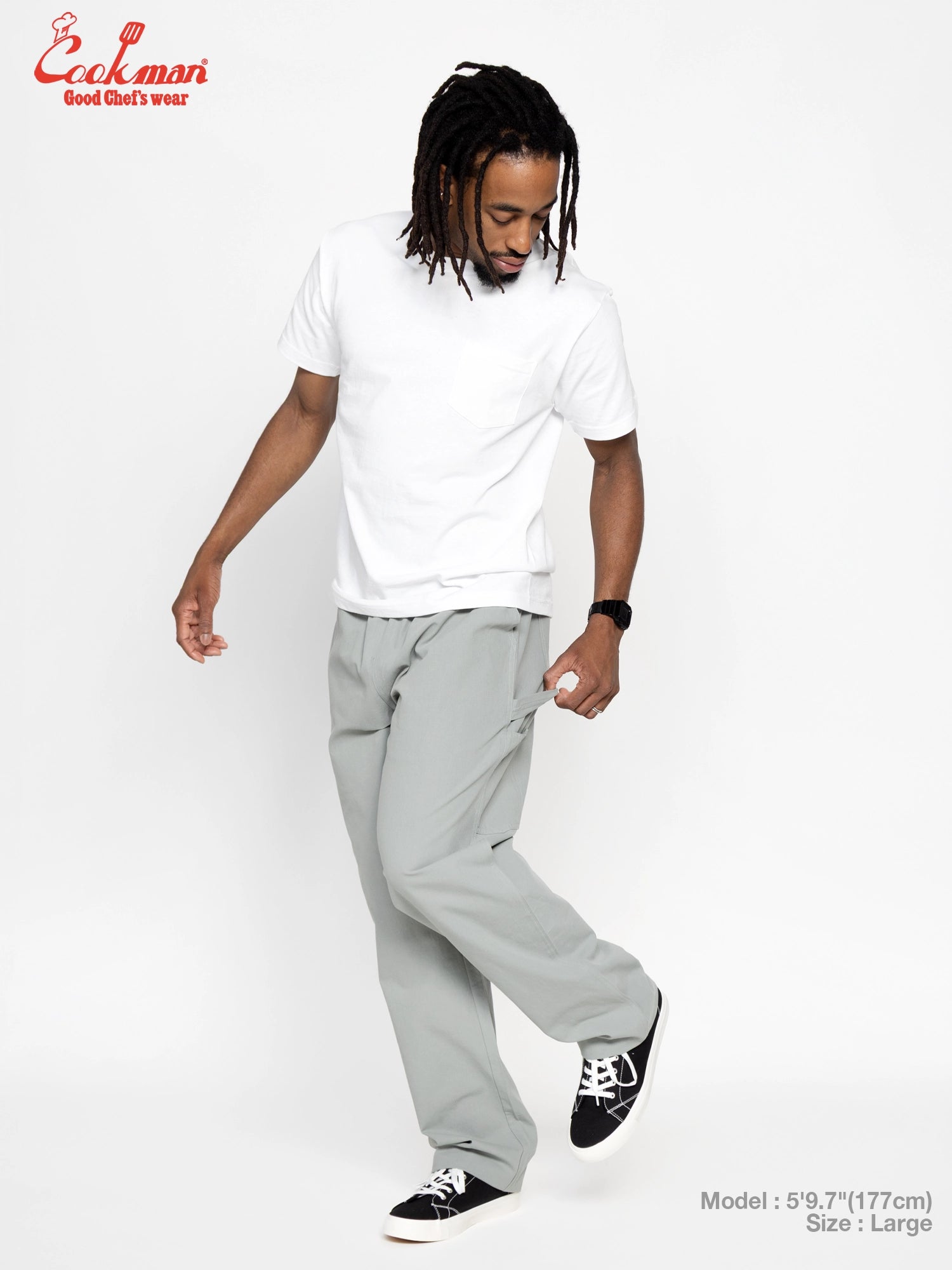CARPENTER'S PANTS CANVAS STILL WATER - LIGHT BLUE