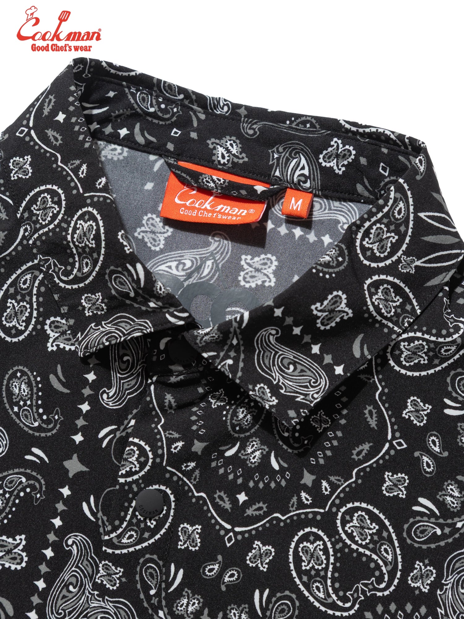 WORK SHIRTS S/S LIGHT PAISLEY - BLACK
