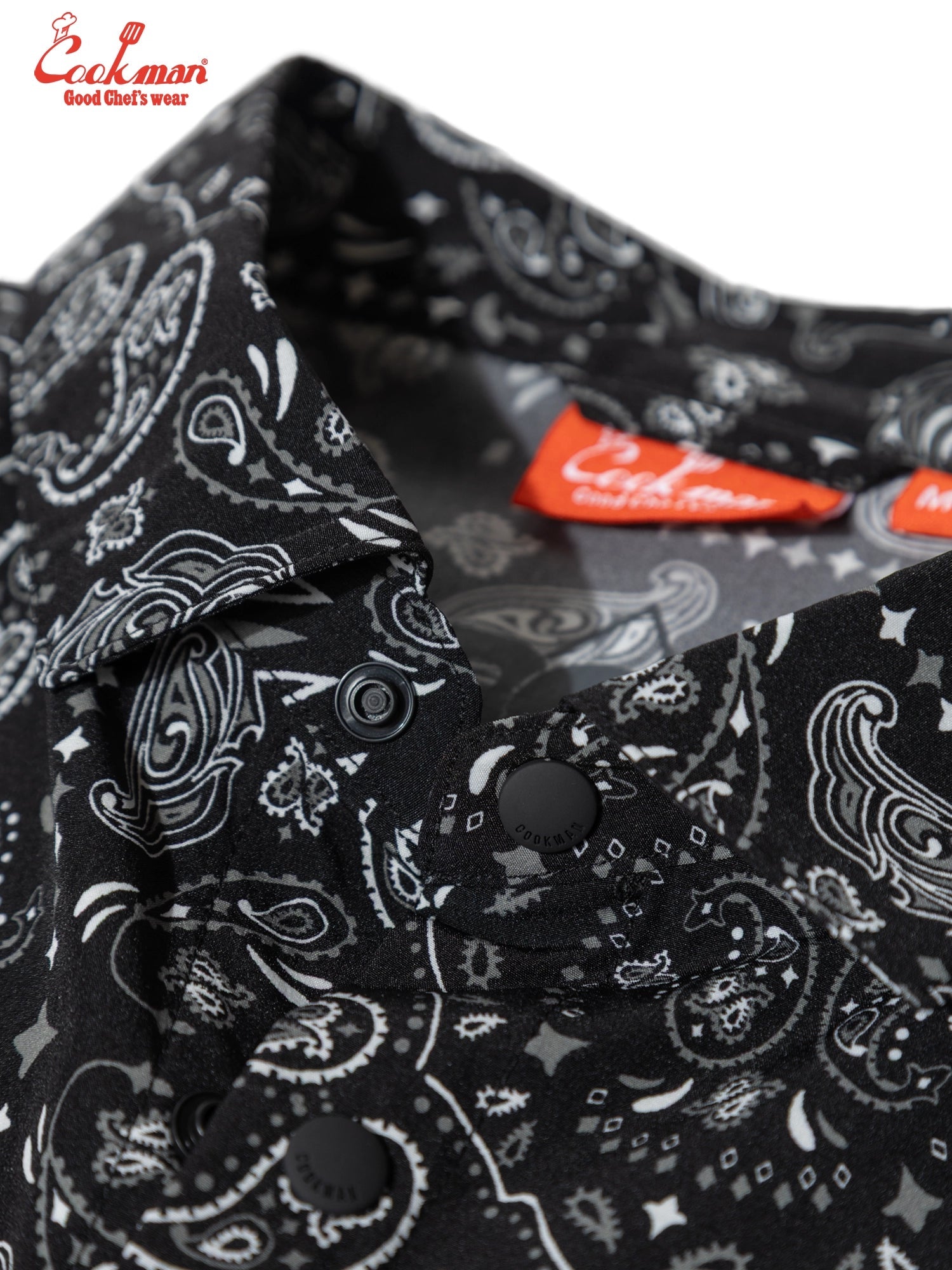 WORK SHIRTS S/S LIGHT PAISLEY - BLACK