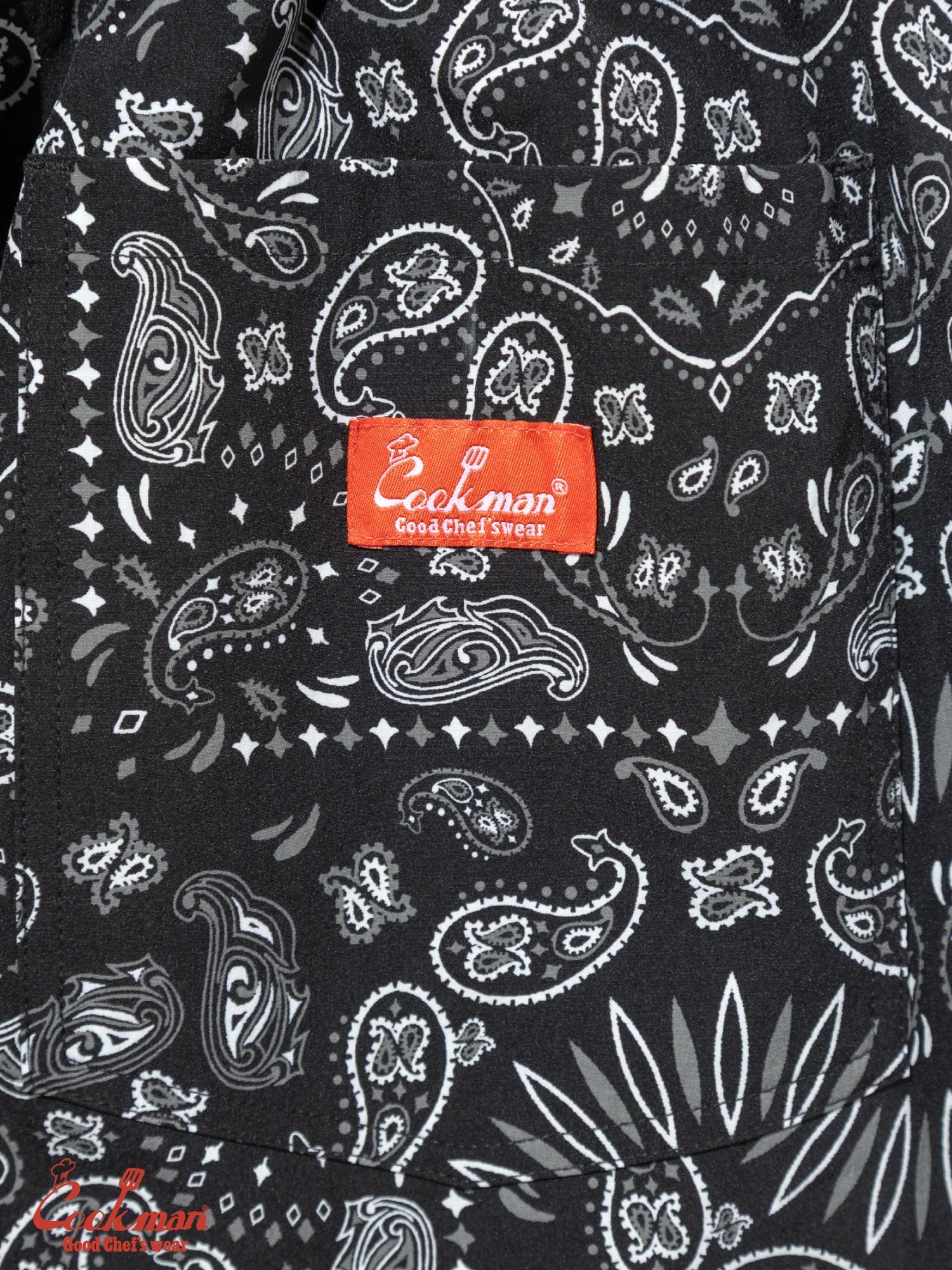 CHEF SHORT PANTS LIGHT PAISLEY - BLACK
