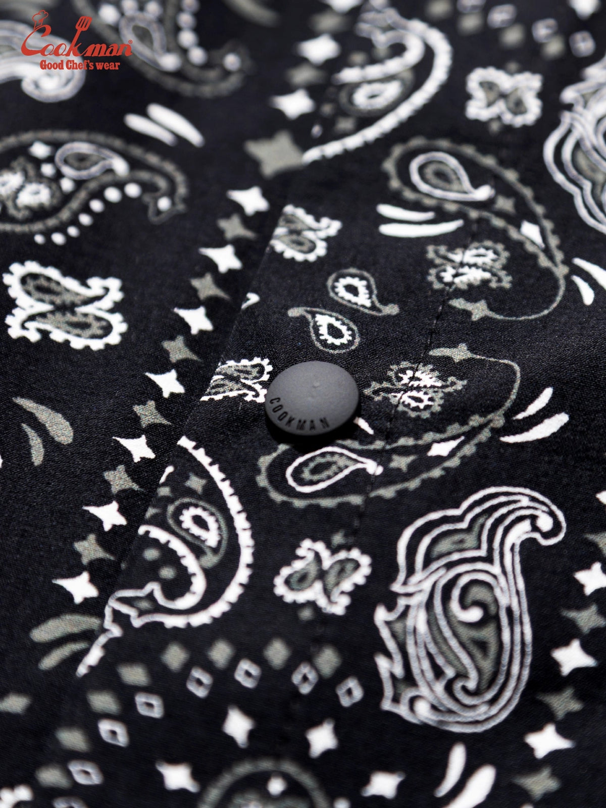 WORK SHIRTS LONG SLEEVE PAISLEY - BLACK