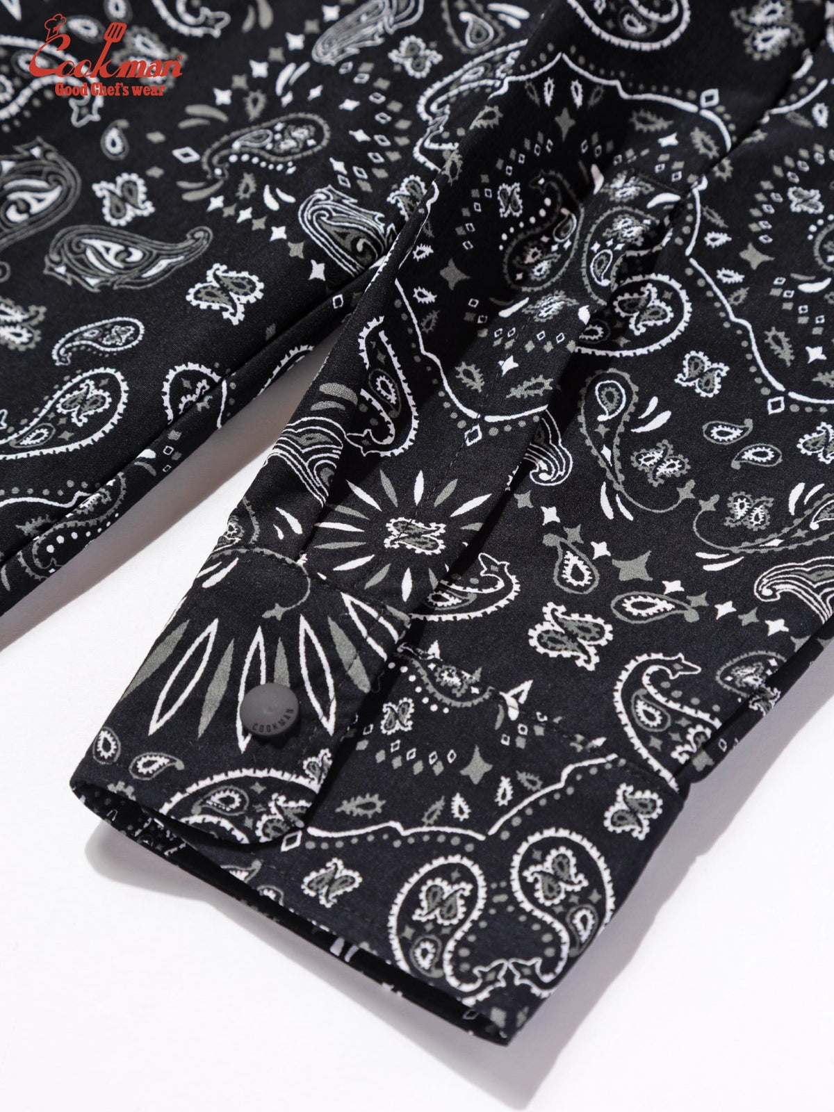 WORK SHIRTS LONG SLEEVE PAISLEY - BLACK
