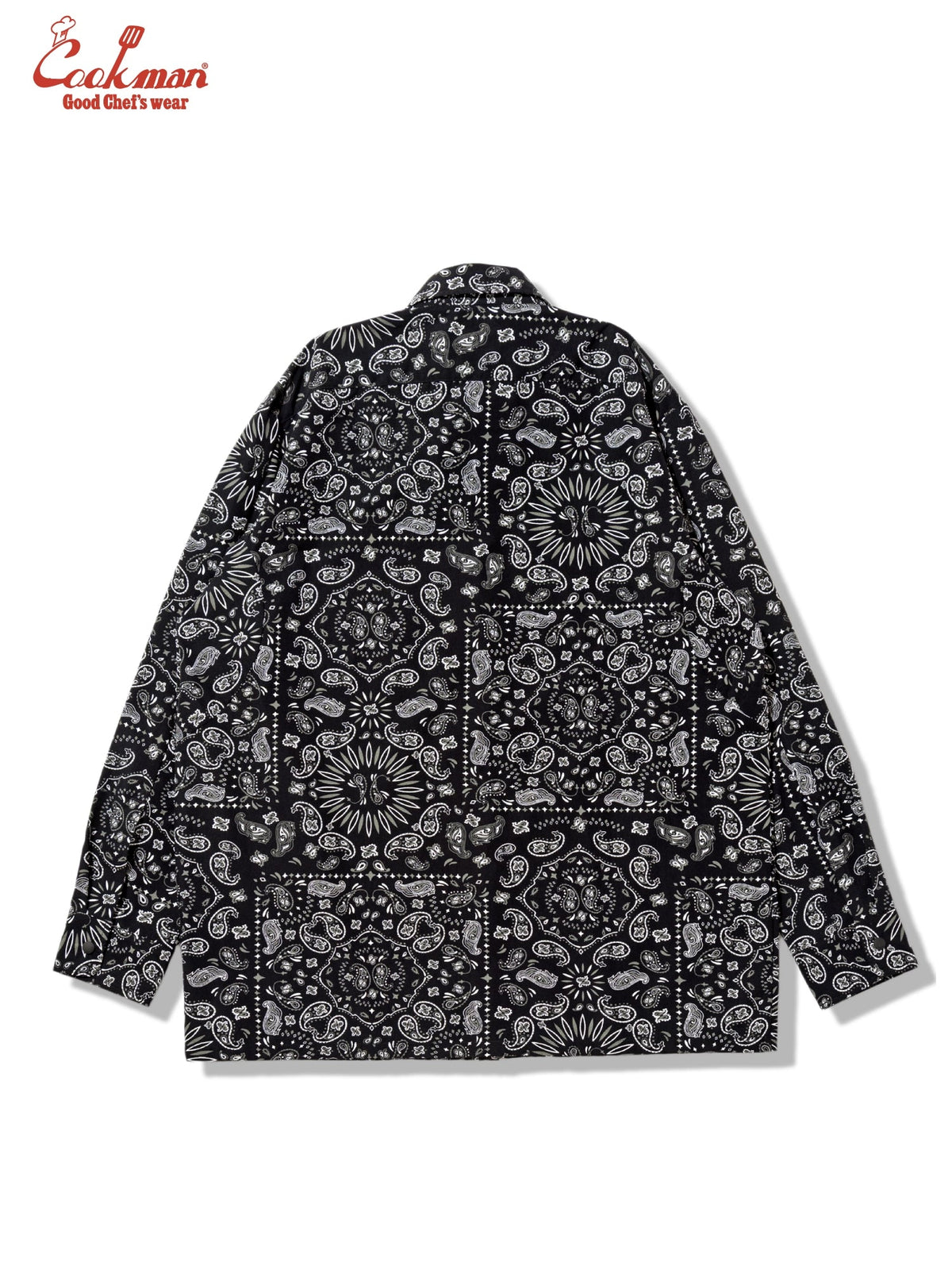 WORK SHIRTS LONG SLEEVE PAISLEY - BLACK